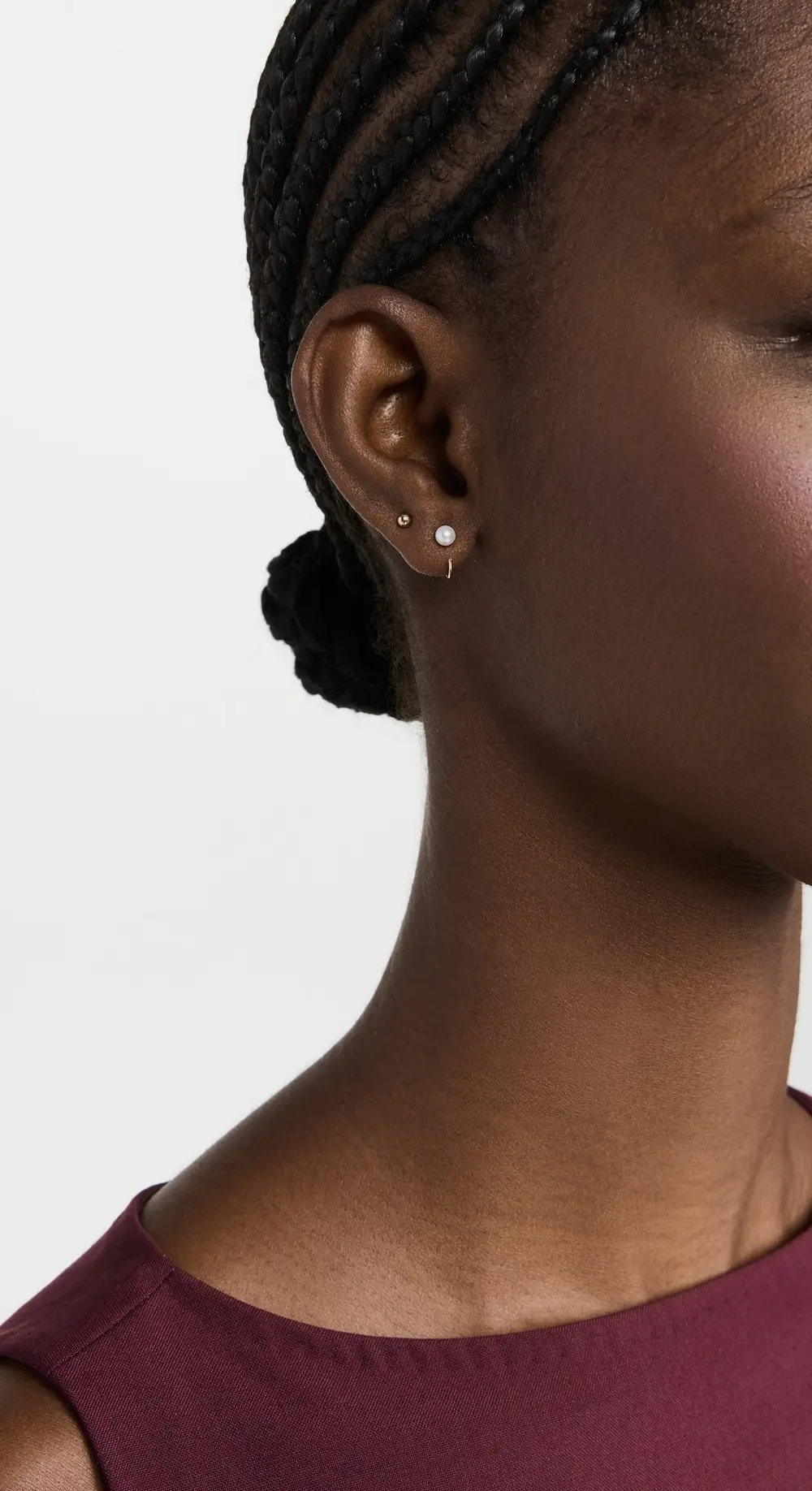 Zoe Chicco 14k Gold Reversible Pearl Huggie Hoop Earrings