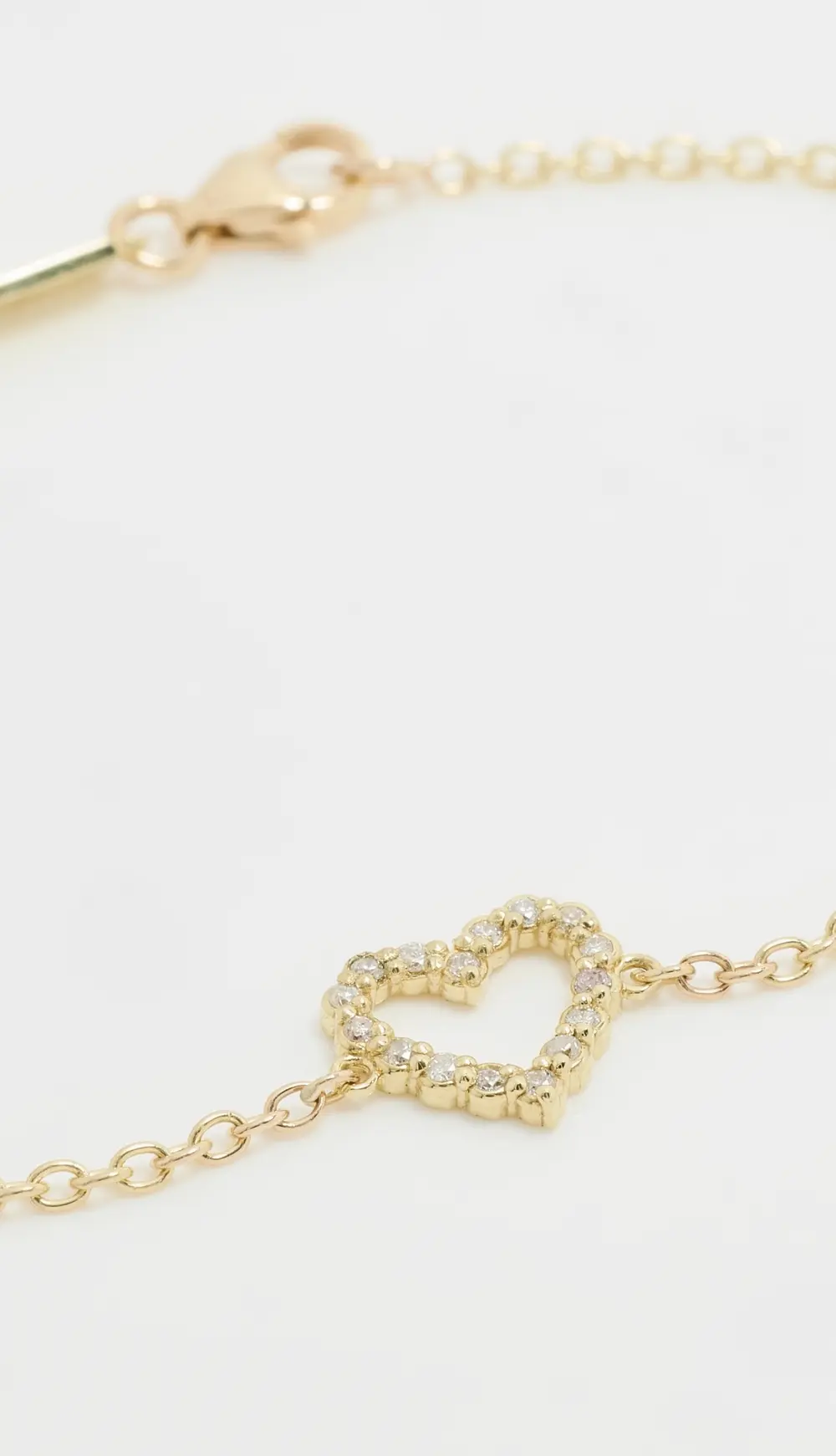 Jennifer Meyer Jewelry 18k Mini Bezel Open Heart Bracelet