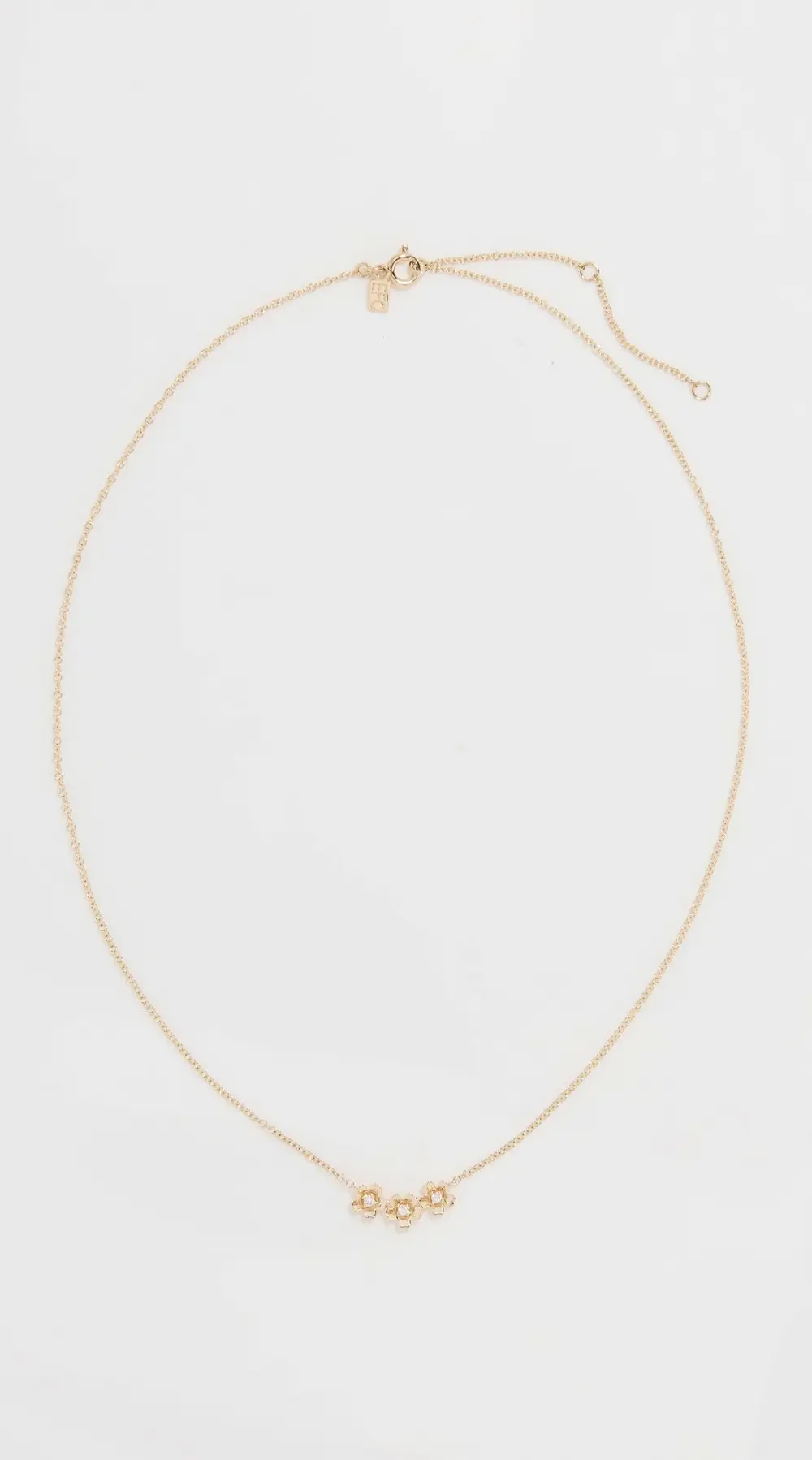 EF Collection 14k Triple Mini Cherry Blossom Necklace