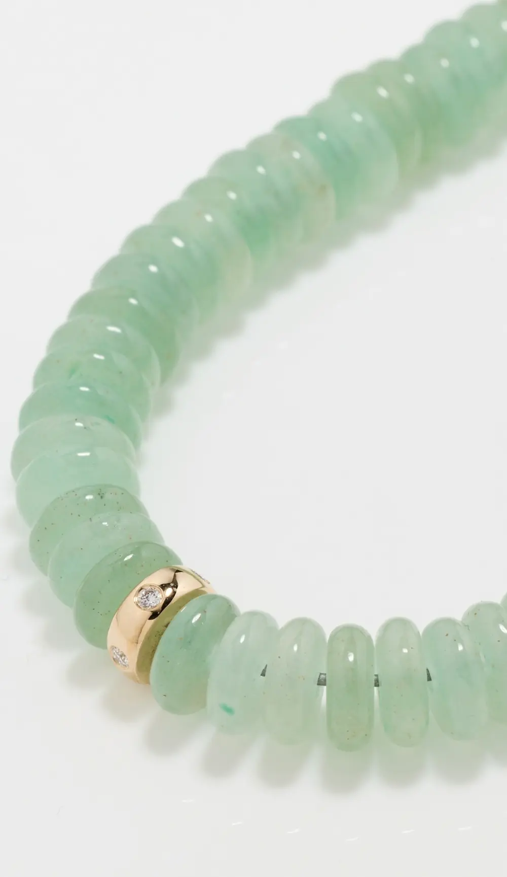 EF Collection 14k Jumbo Green Aventurine Bead Necklace