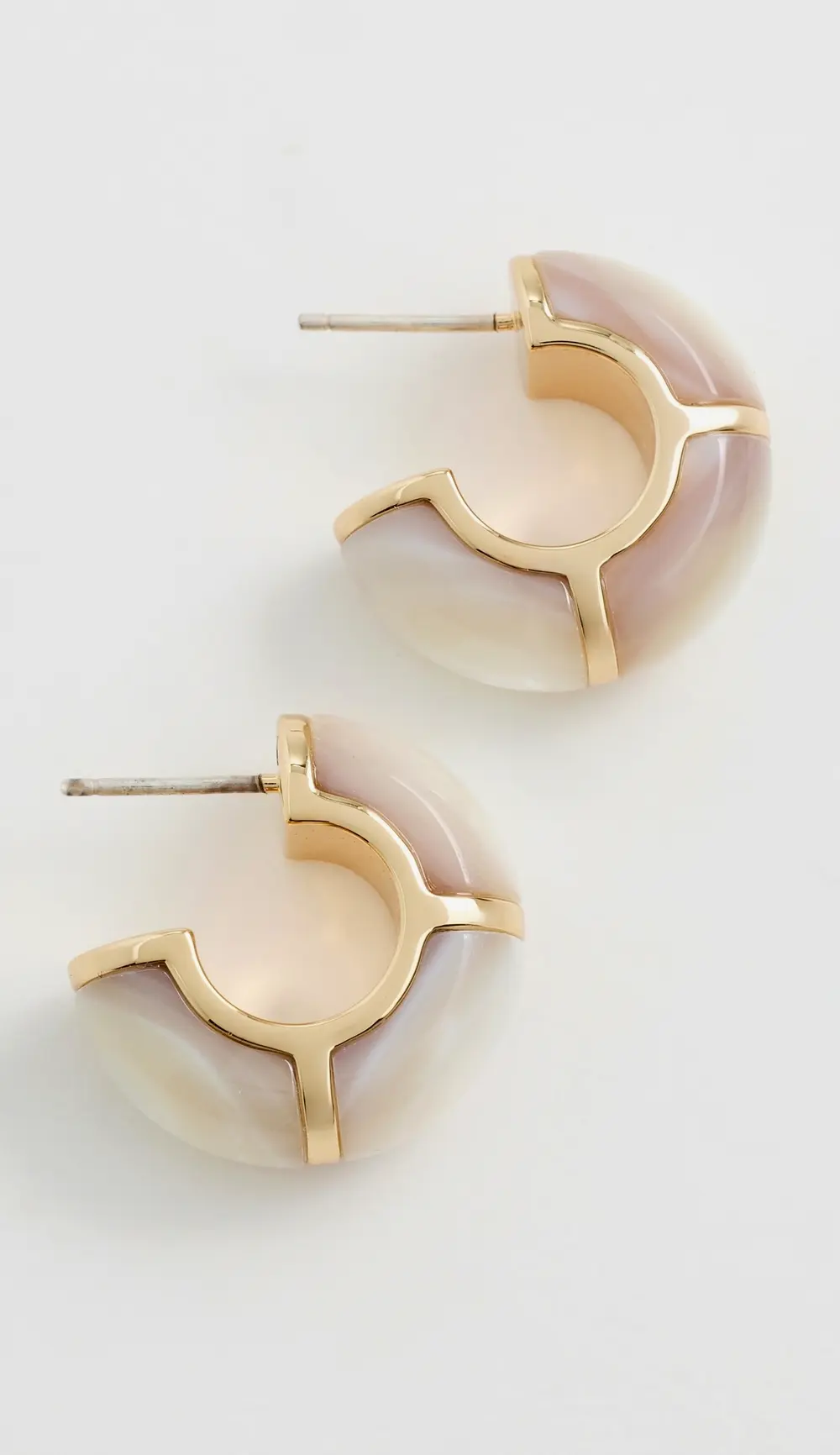 Lizzie Fortunato Zellige Hoops In Mother-of-Pearl