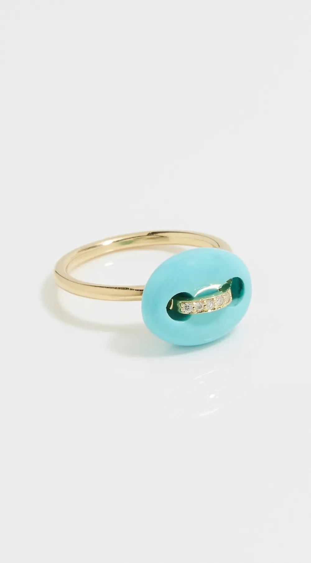 Jenna Blake 18k Mini Stone Mariner Ring