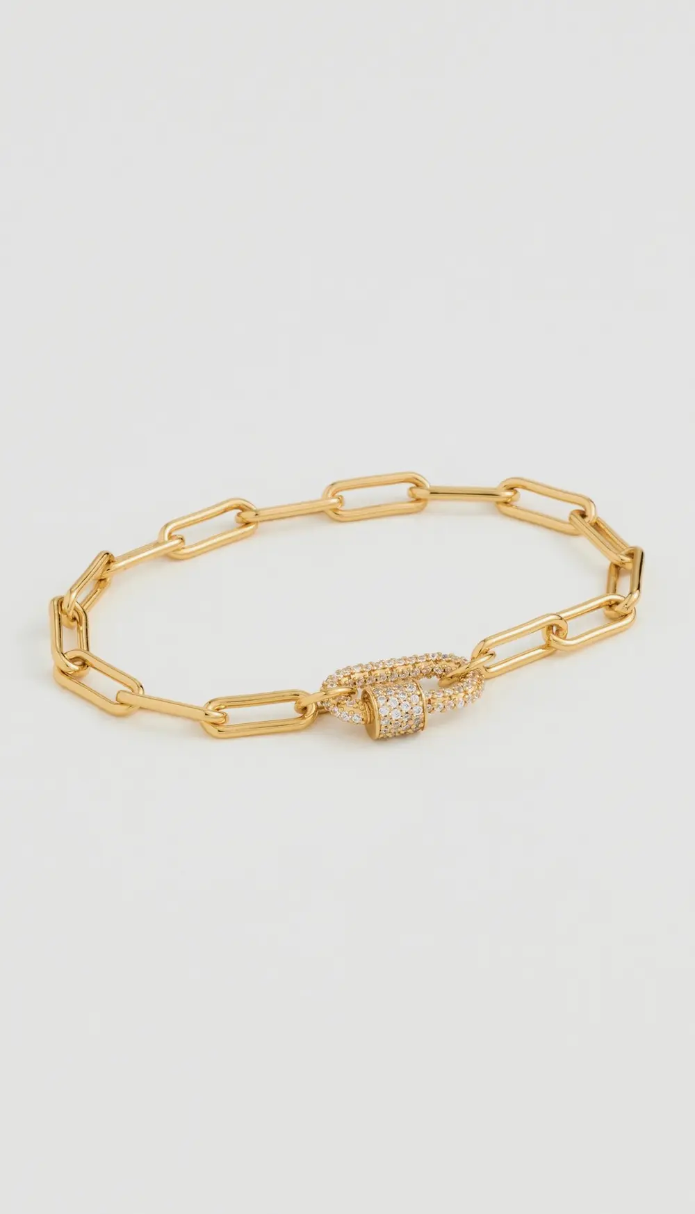 Madewell Pave Carabiner Paperclip Chain Bracelet