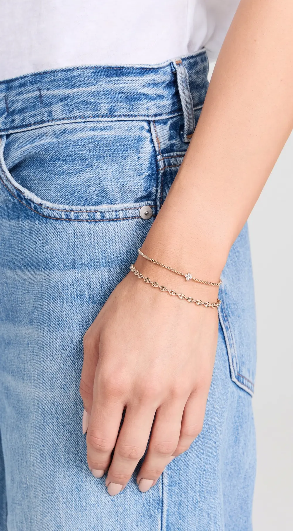 Zoe Chicco 14k Gold Small Puffed Mariner Bracelet