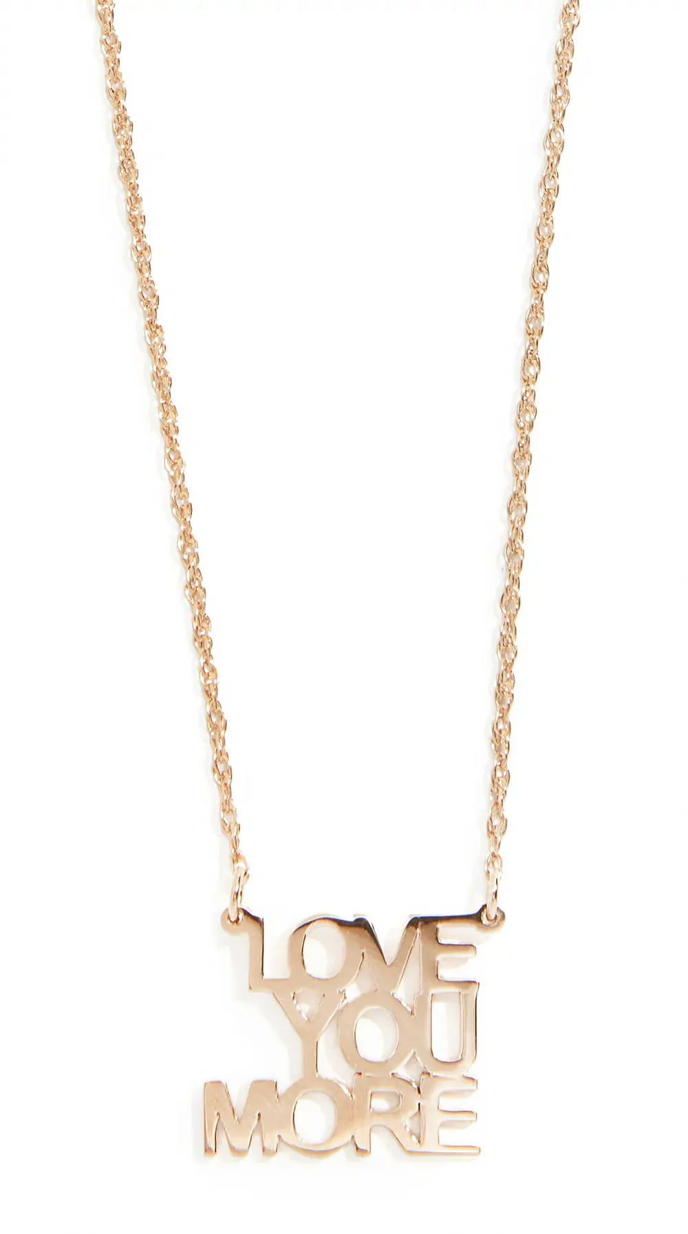 Jennifer Zeuner Jewelry Love You More Mini Necklace and Love You More Mini Pendant
