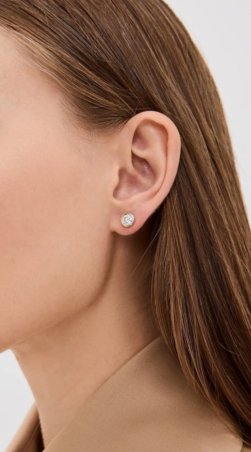 SHASHI Bezel Stud Earrings 5mm