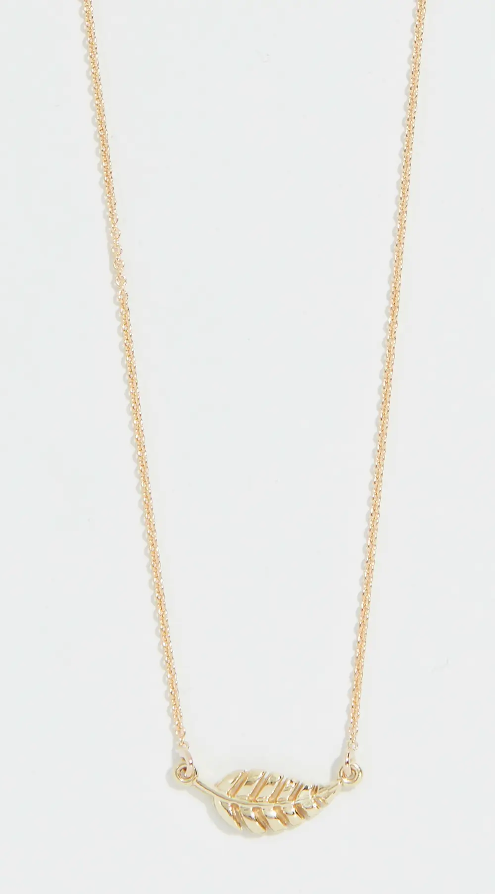 Jennifer Meyer Jewelry 18k Gold Mini Leaf Necklace
