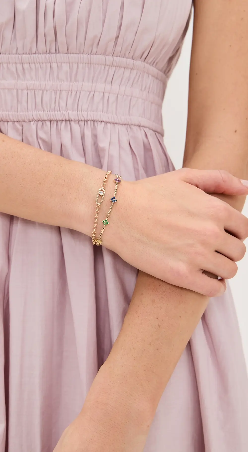 Zoe Chicco 14k Gold Rolo Chain Bracelet with Large Paperclip Link with Diamond