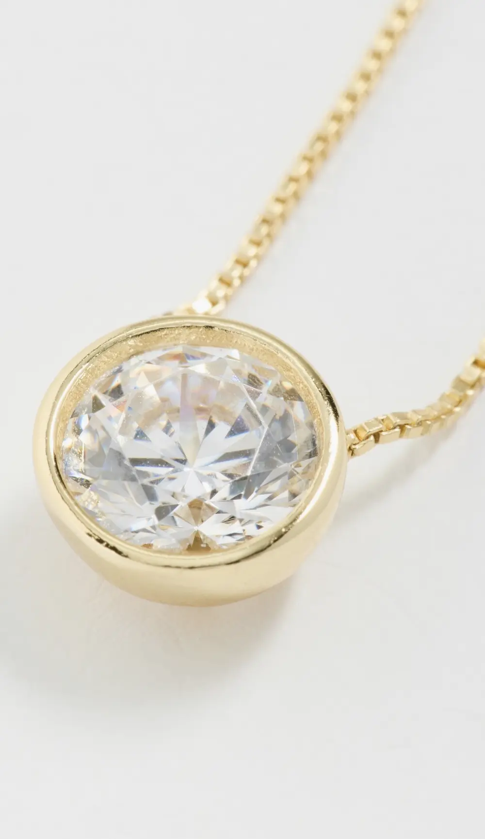 SHASHI Solitaire Bezel Moissanite Necklace