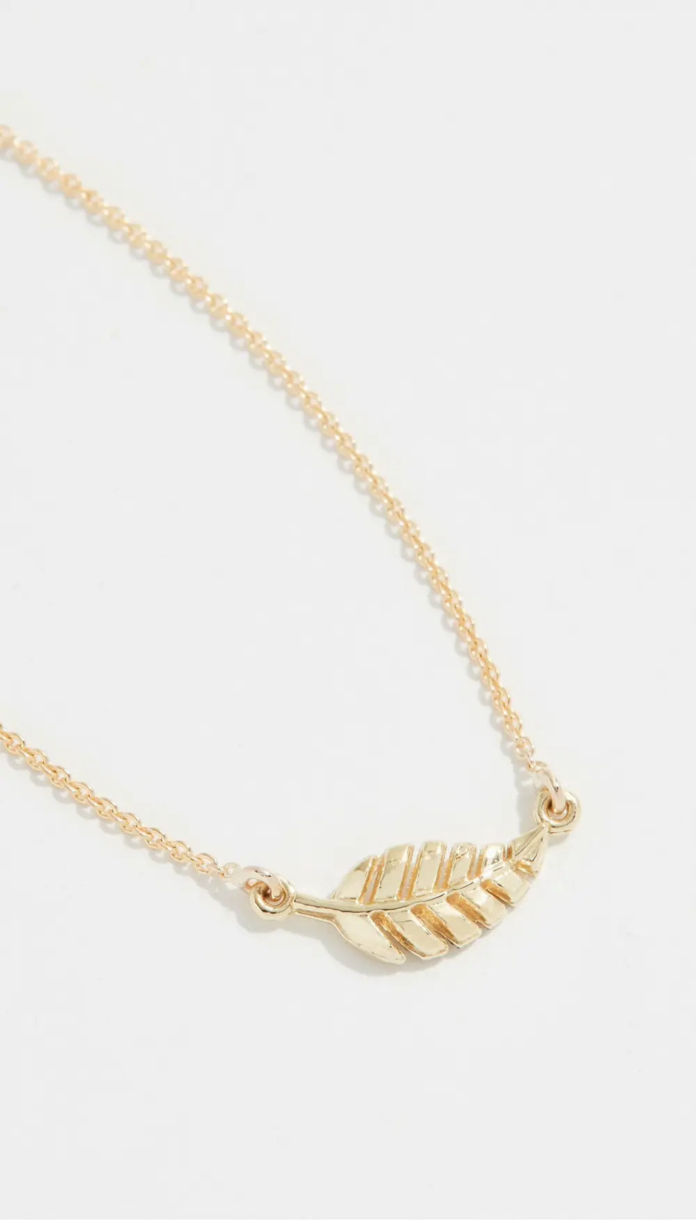 Jennifer Meyer Jewelry 18k Gold Mini Leaf Necklace