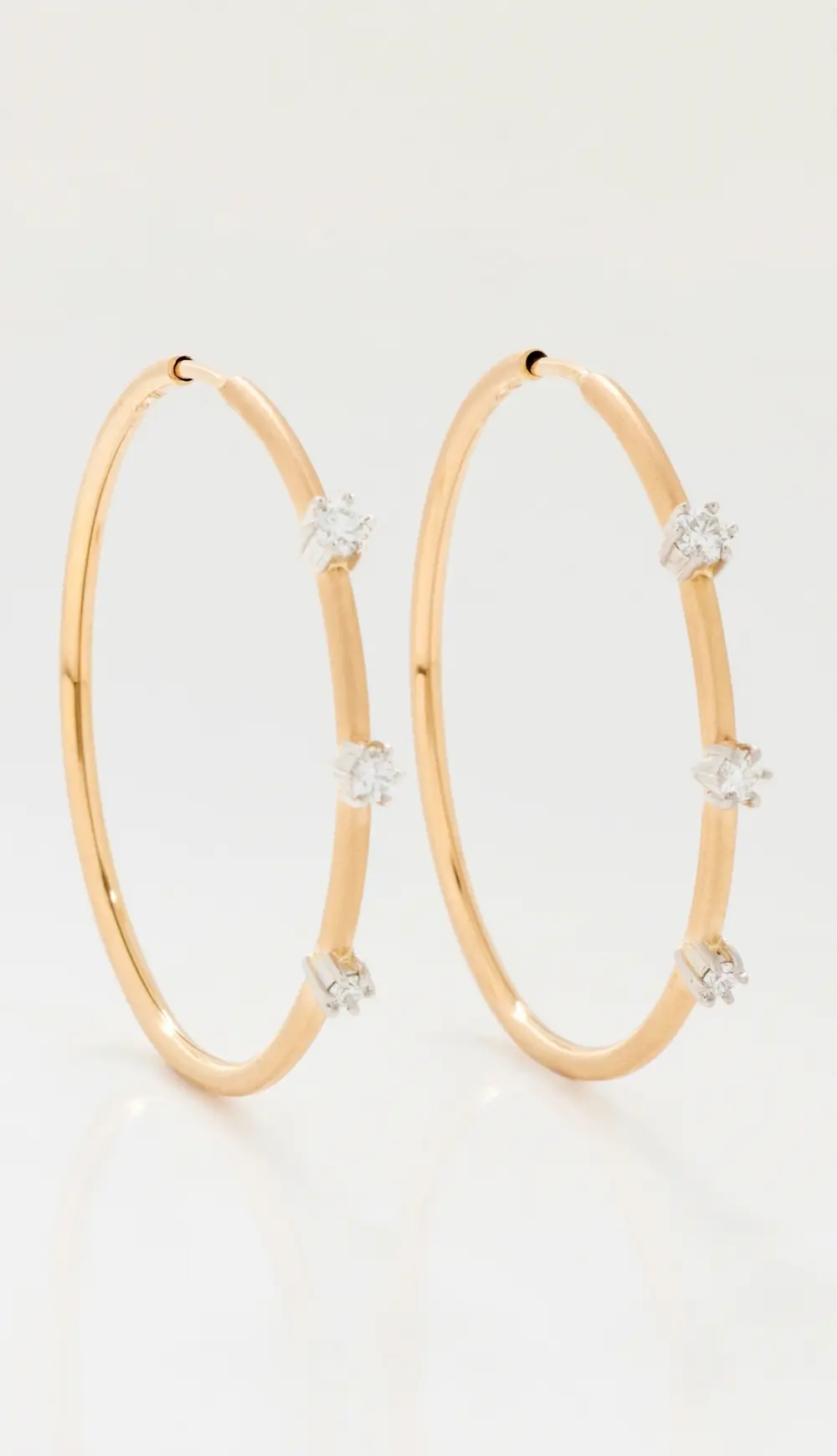 Jade Trau Two Tone Small Penelope Plié Hoops