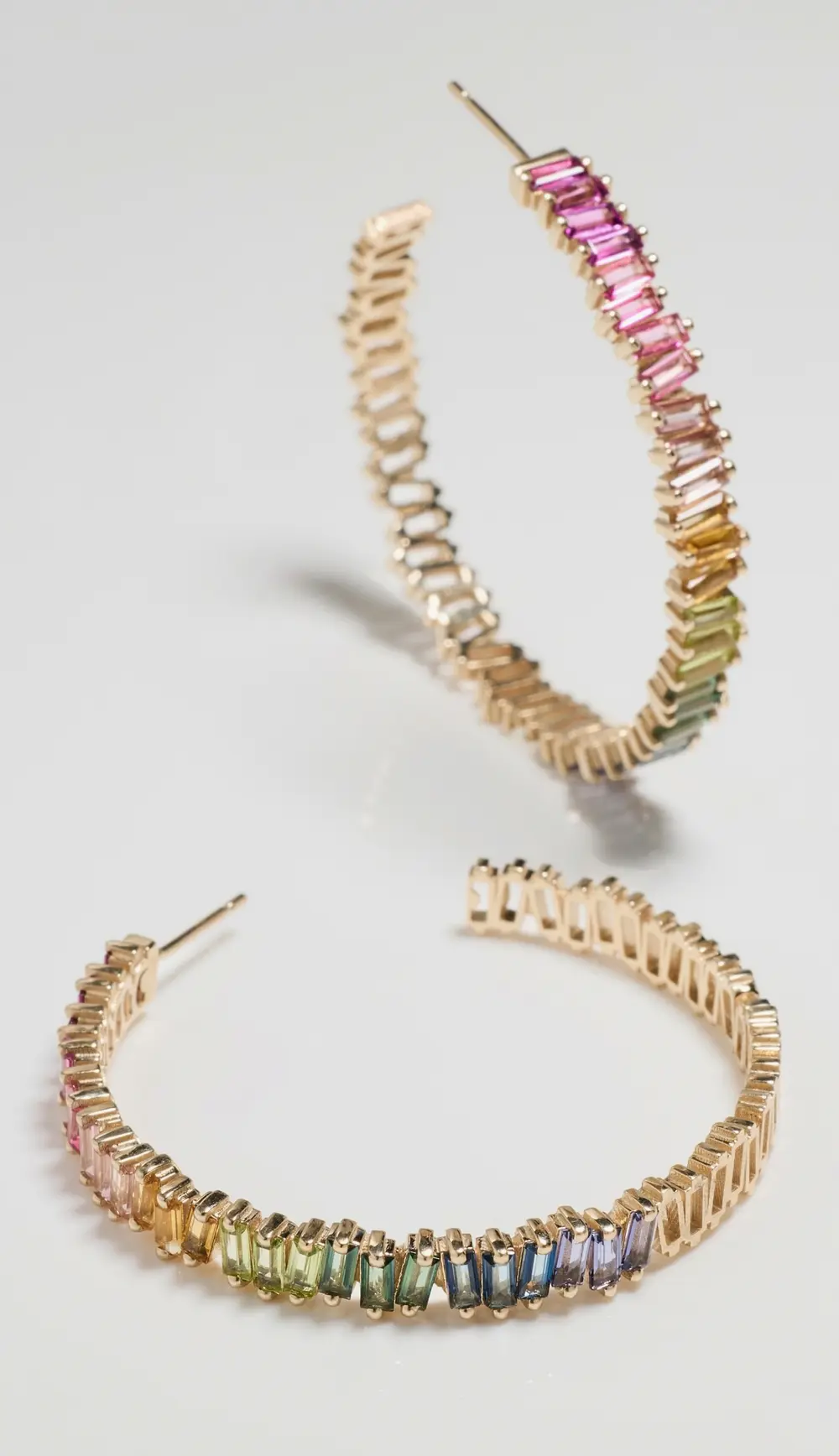 Kalan by Suzanne Kalan 14k Amalfi Horizontal Rainbow Milli Hoops