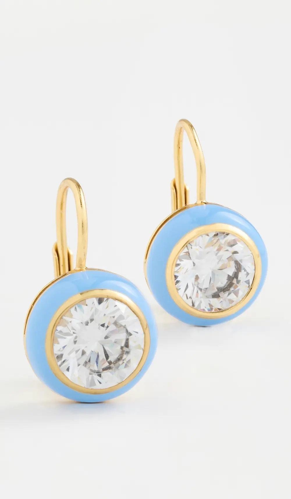 HART Enamel Bezel Drop Earrings