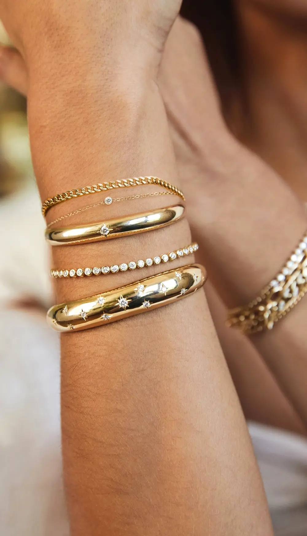 Zoe Chicco 14k Tennis Collection Bezel Bracelet 1.2 ctw