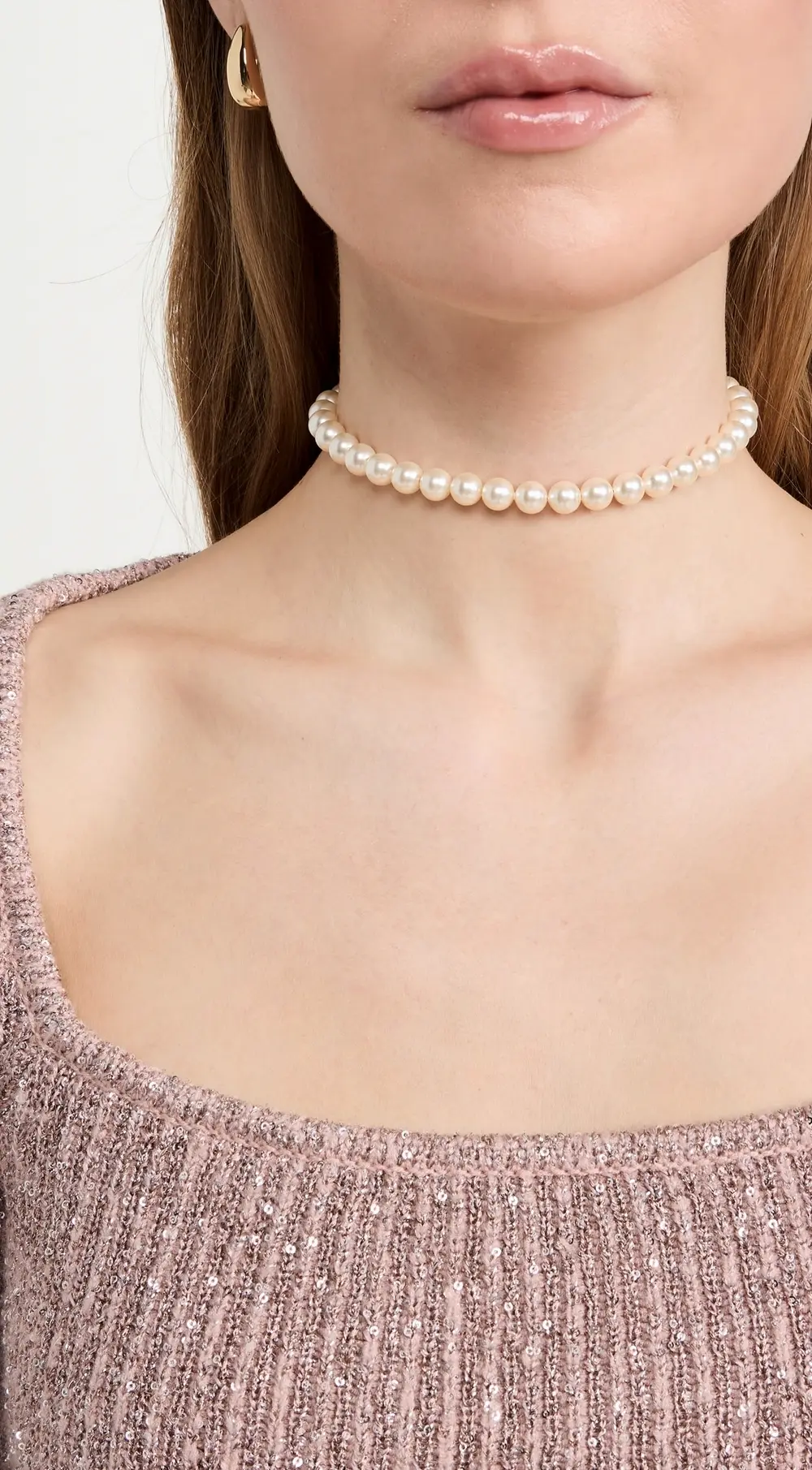 Jennifer Behr Pearl Ribbon Necklace