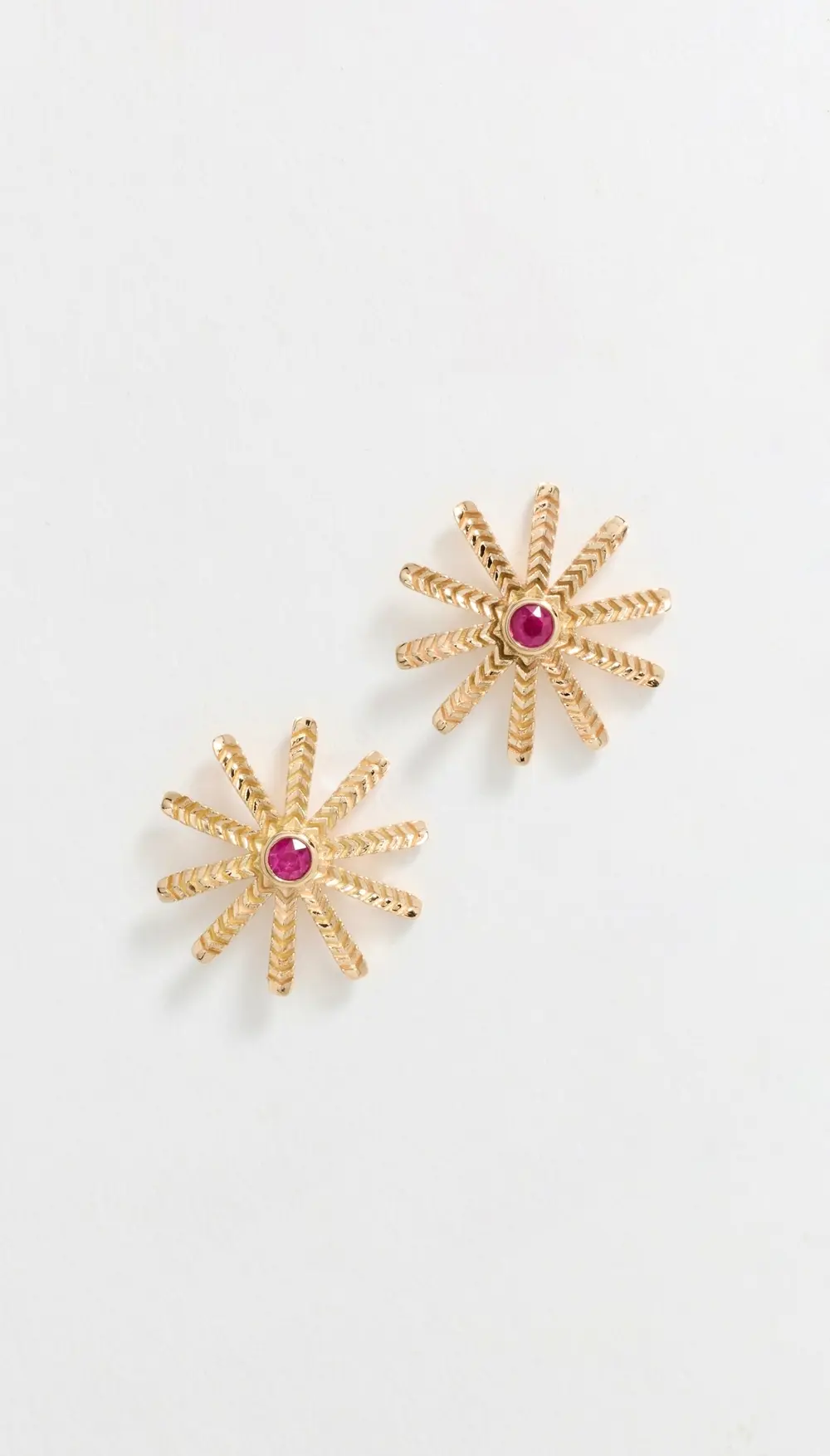 Harwell Godfrey 18k Tiny Sunflower Pink Studs