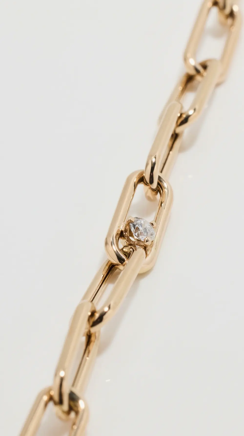 Zoe Chicco 14k Prong Diamonds Heavy Chain Bracelet