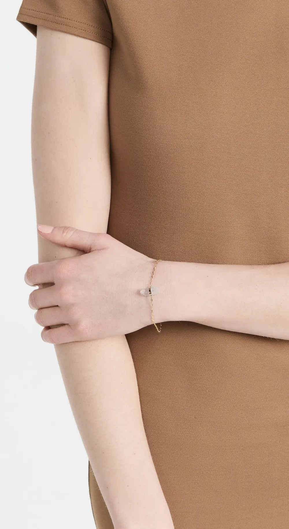 JIA JIA Crystal Quartz Gold Chain Bracelet