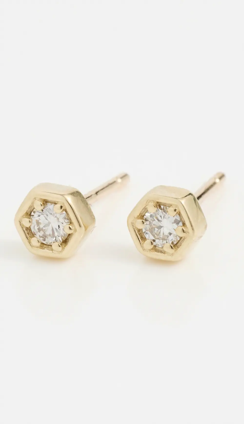 Ariel Gordon Jewelry Diamond Hex Studs