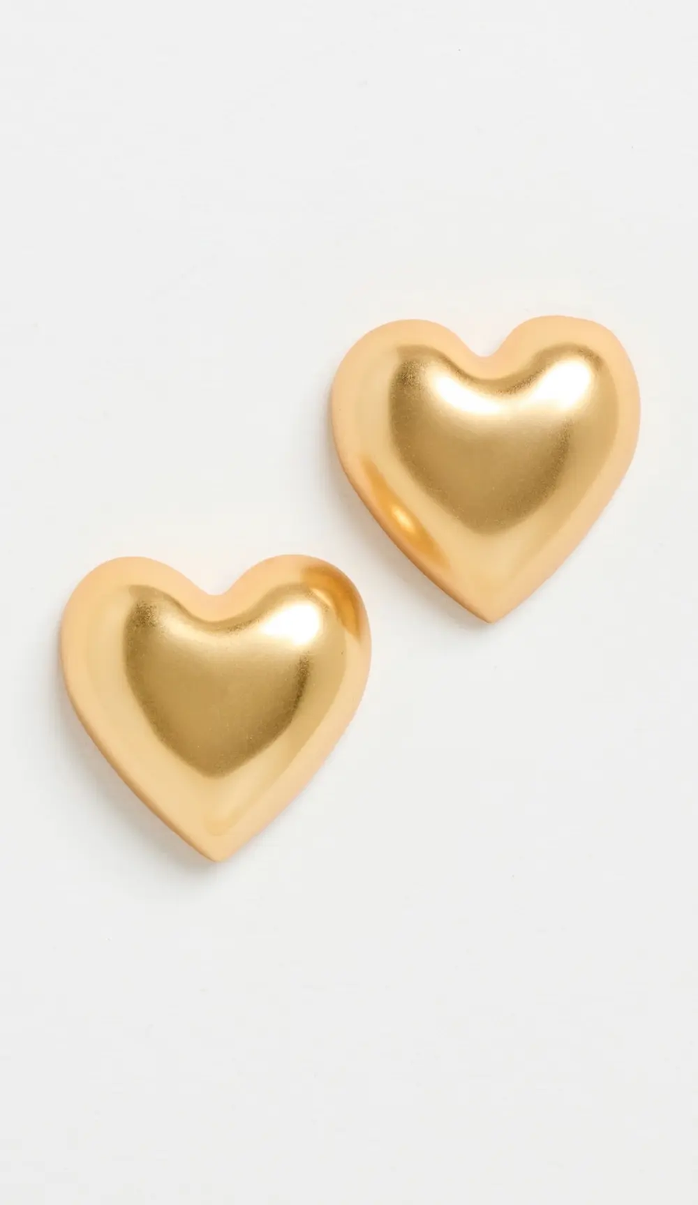 Roxanne Assoulin The Puffy Heart Gold Stud Earrings