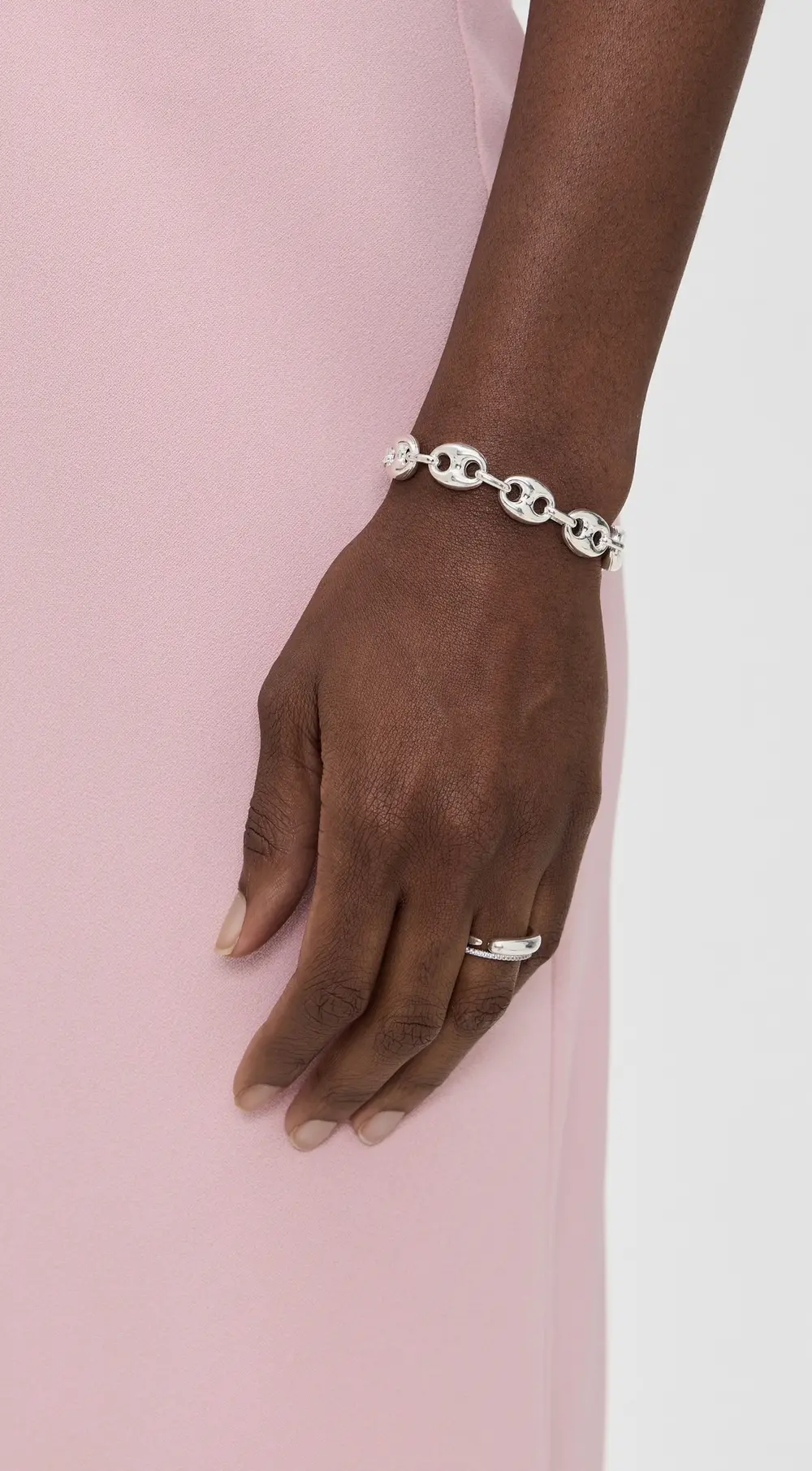 Zoe Chicco Sterling Silver Large Puffed Mariner Chain Bracelet