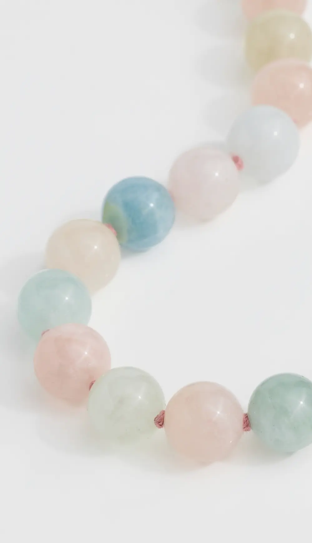 JIA JIA 14k Morganite Double Long Sphere Necklace