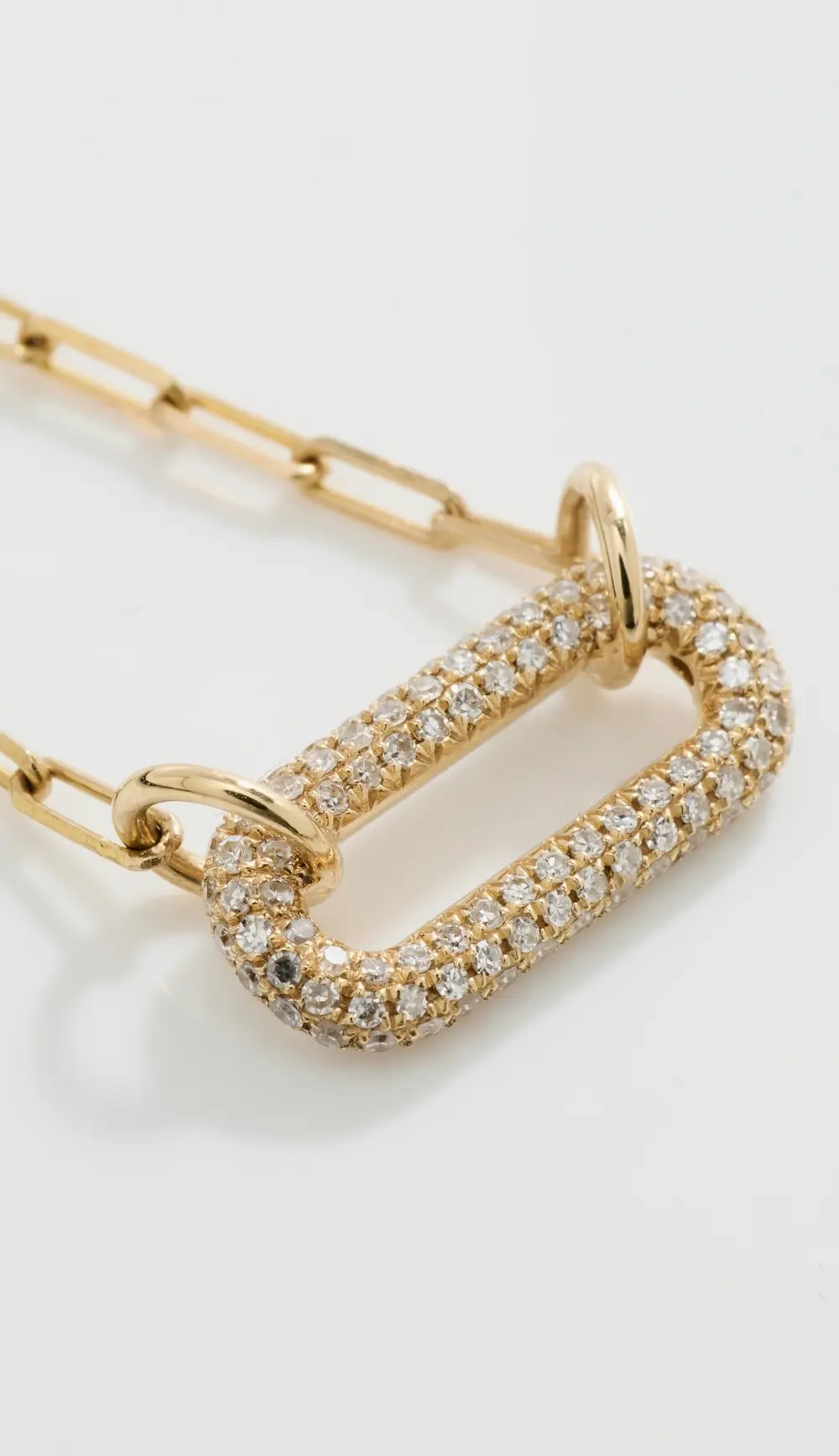 SHAY 18k Single Diamond Pave Cable Necklace