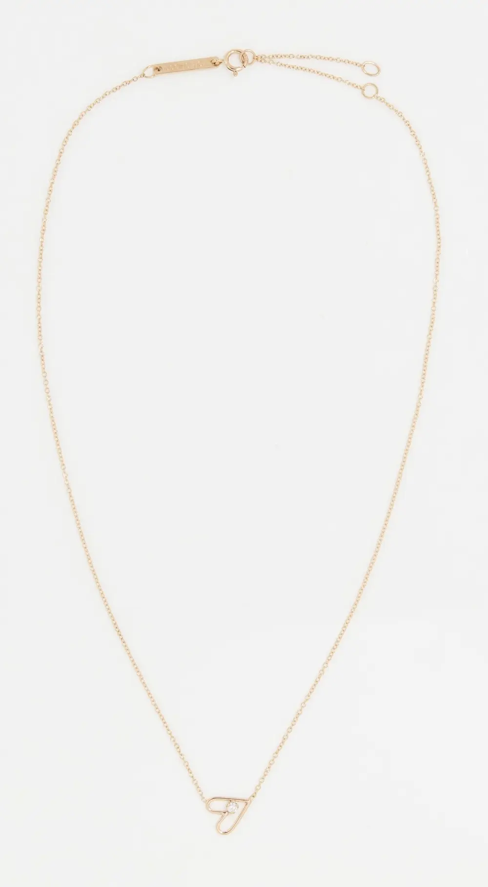 Zoe Chicco 14k Gold Open Heart Diamond Necklace