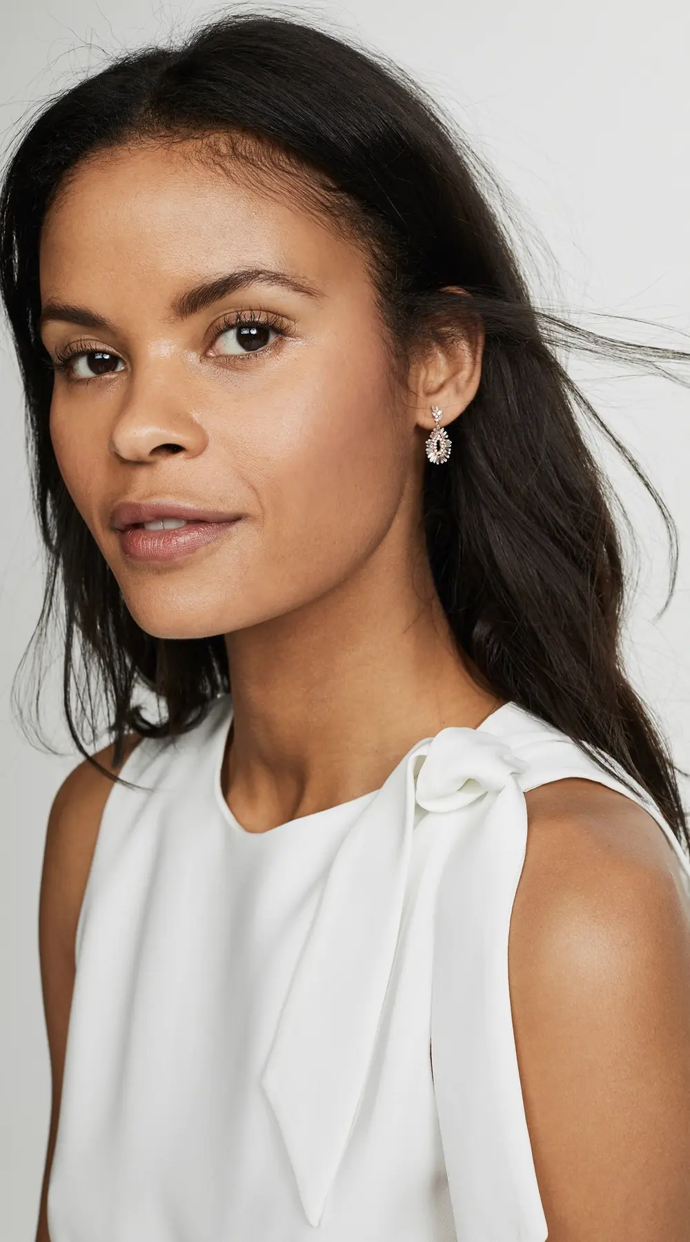 Suzanne Kalan 18k Rose Gold Mini Pear Shaped Earrings