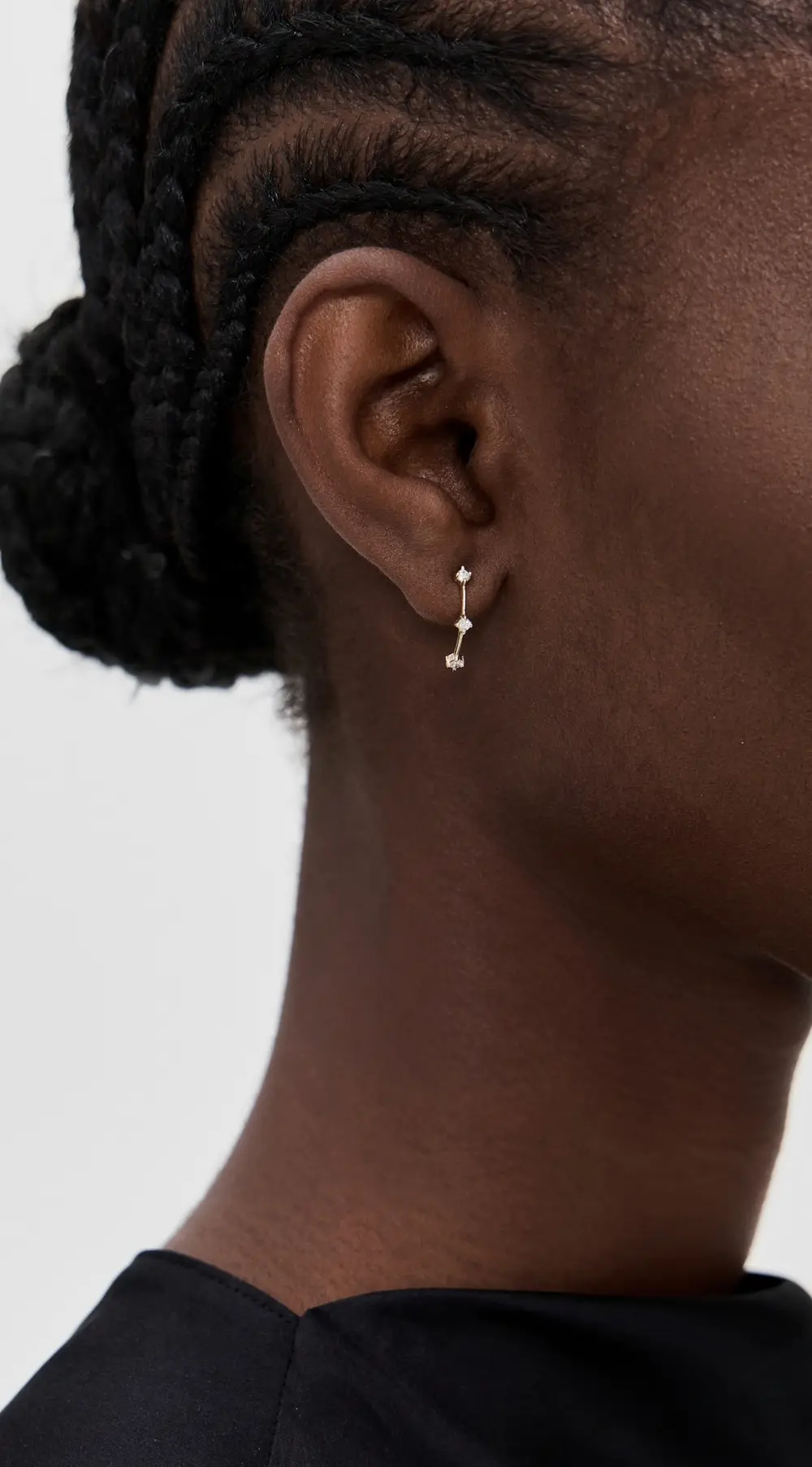 Zoe Chicco 14k Gold Diamond Dash Arc Earrings