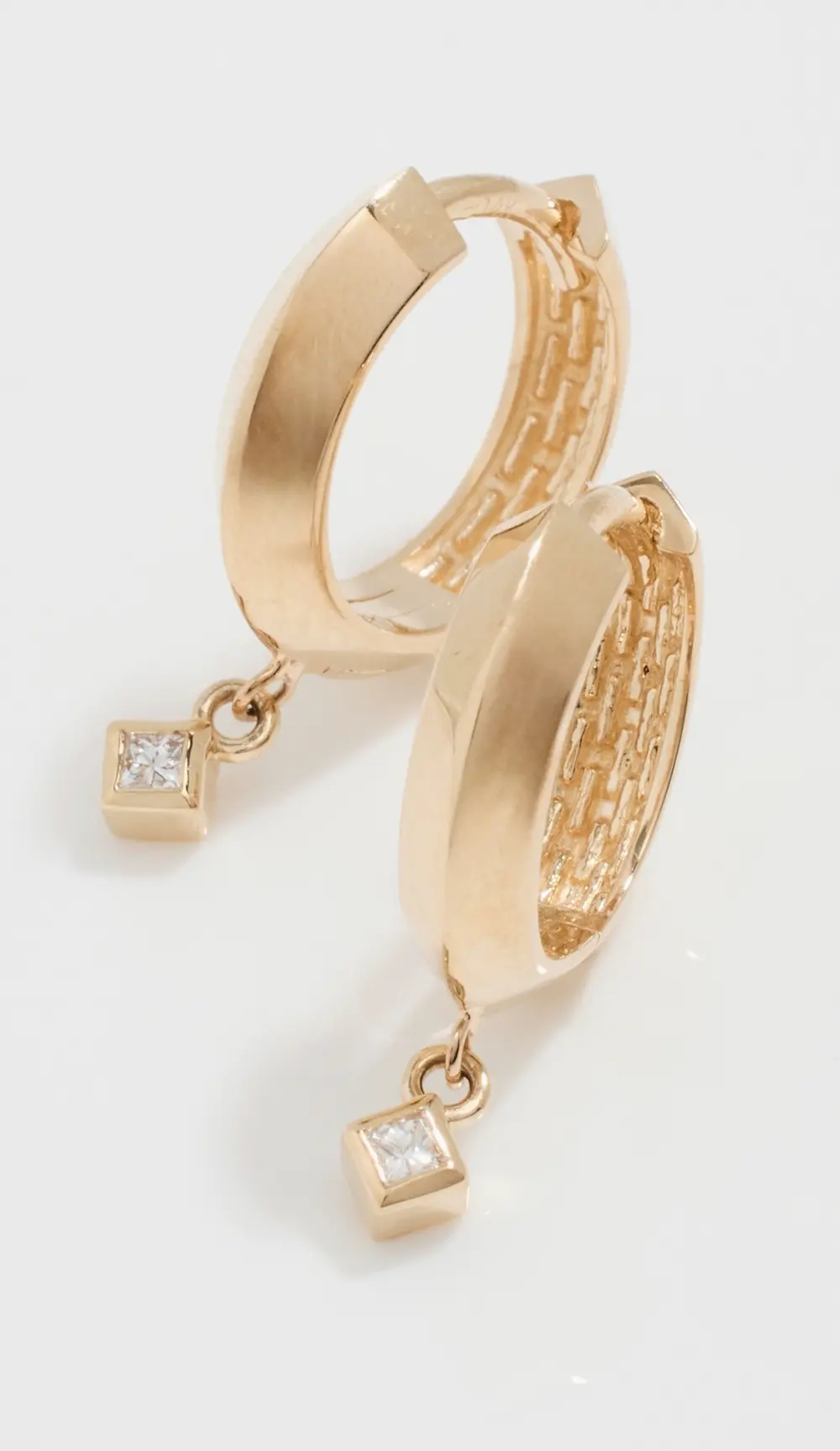 Zoe Chicco Knife Edge Hinged Huggie Hoop Earrings