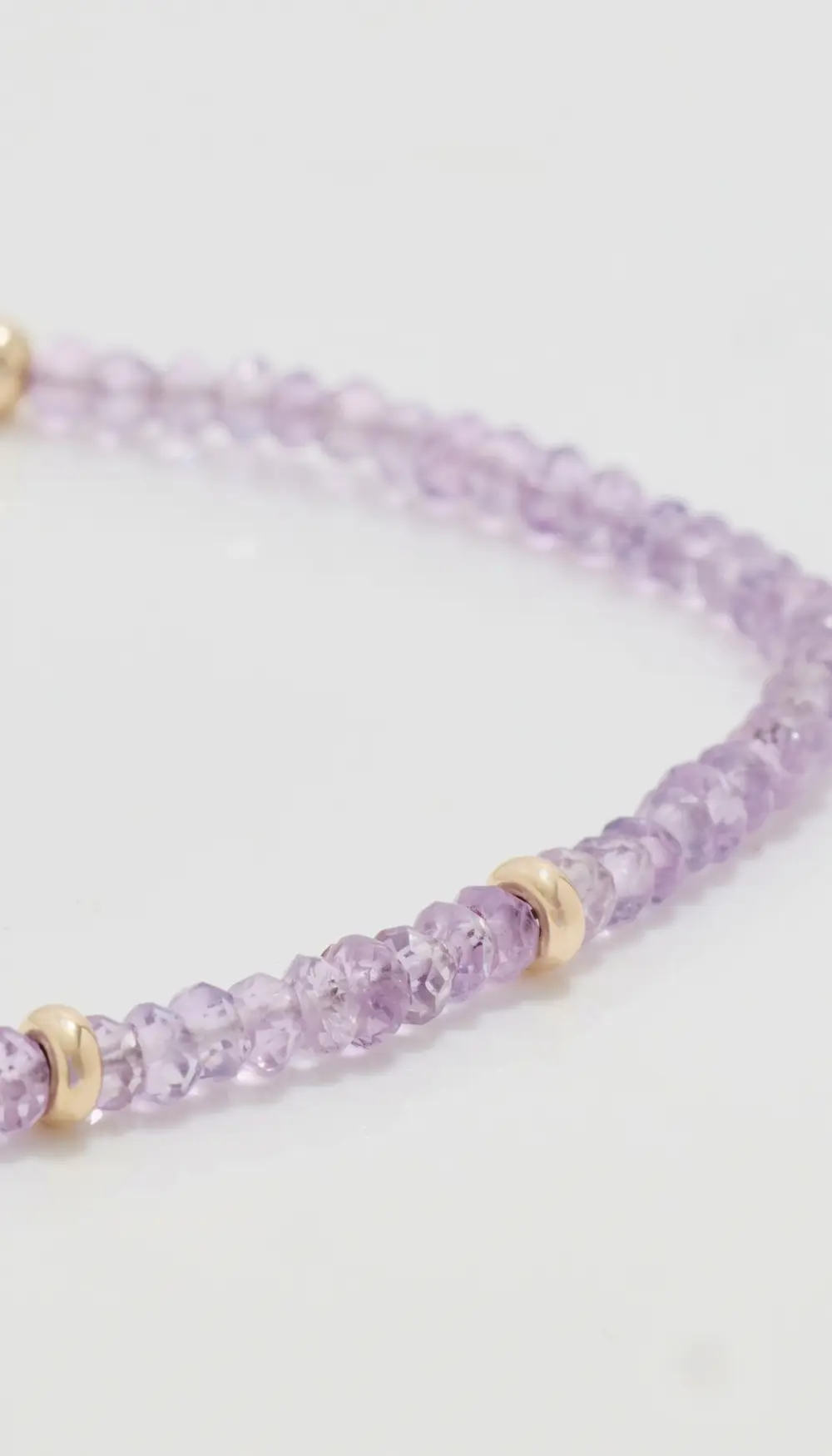 EF Collection 14k Amethyst Birthstone Bead Bracelet