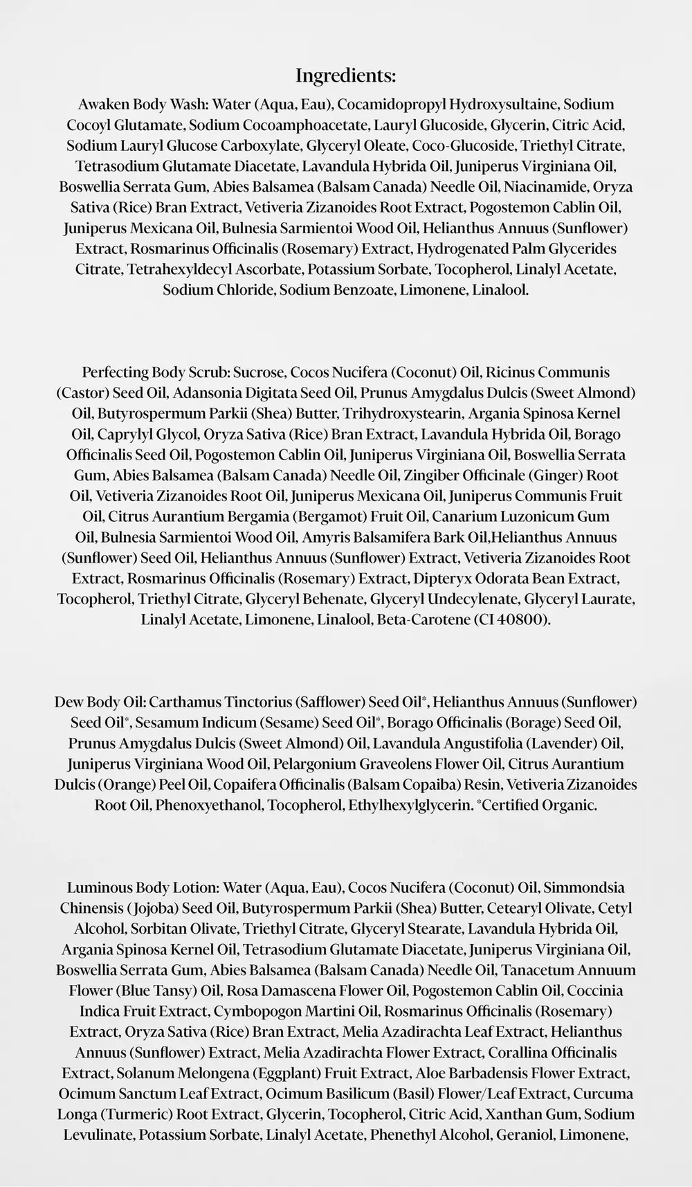 Oak Essentials The Body Routine