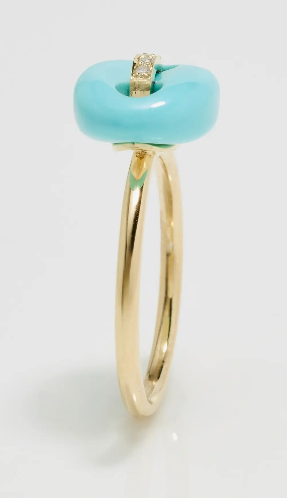 Jenna Blake 18k Mini Stone Mariner Ring
