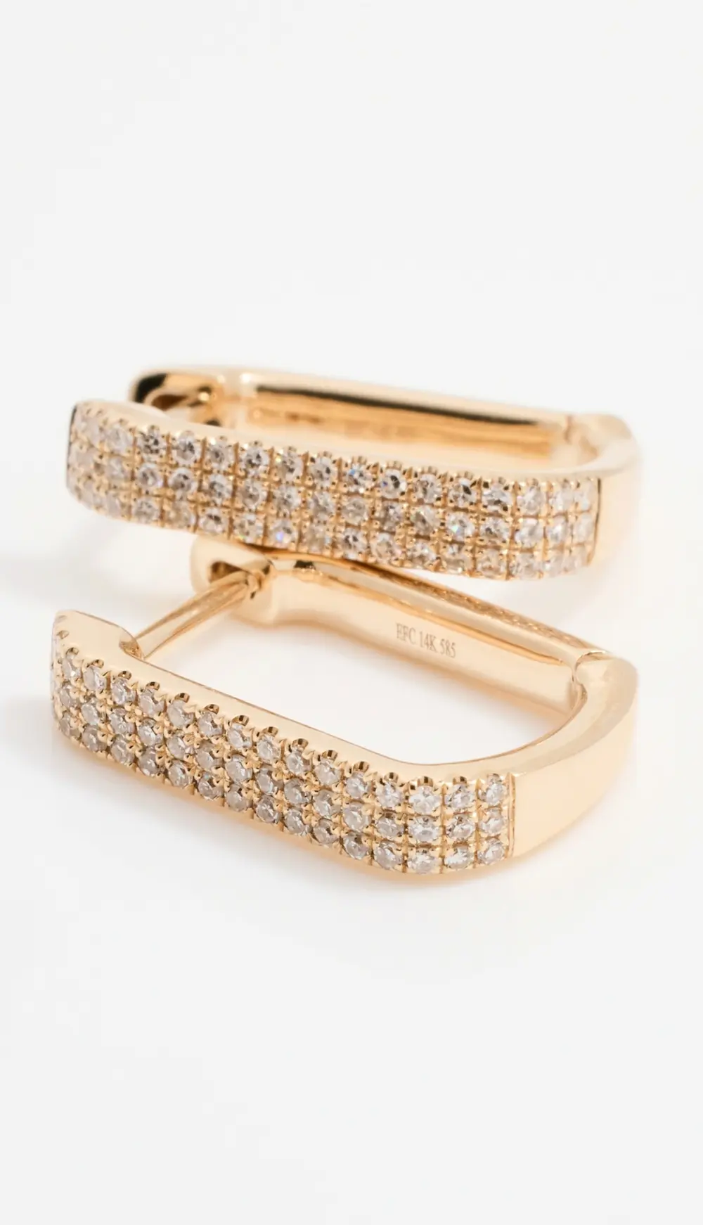 EF Collection 14k Diamond Jumbo Lola Huggie Earrings