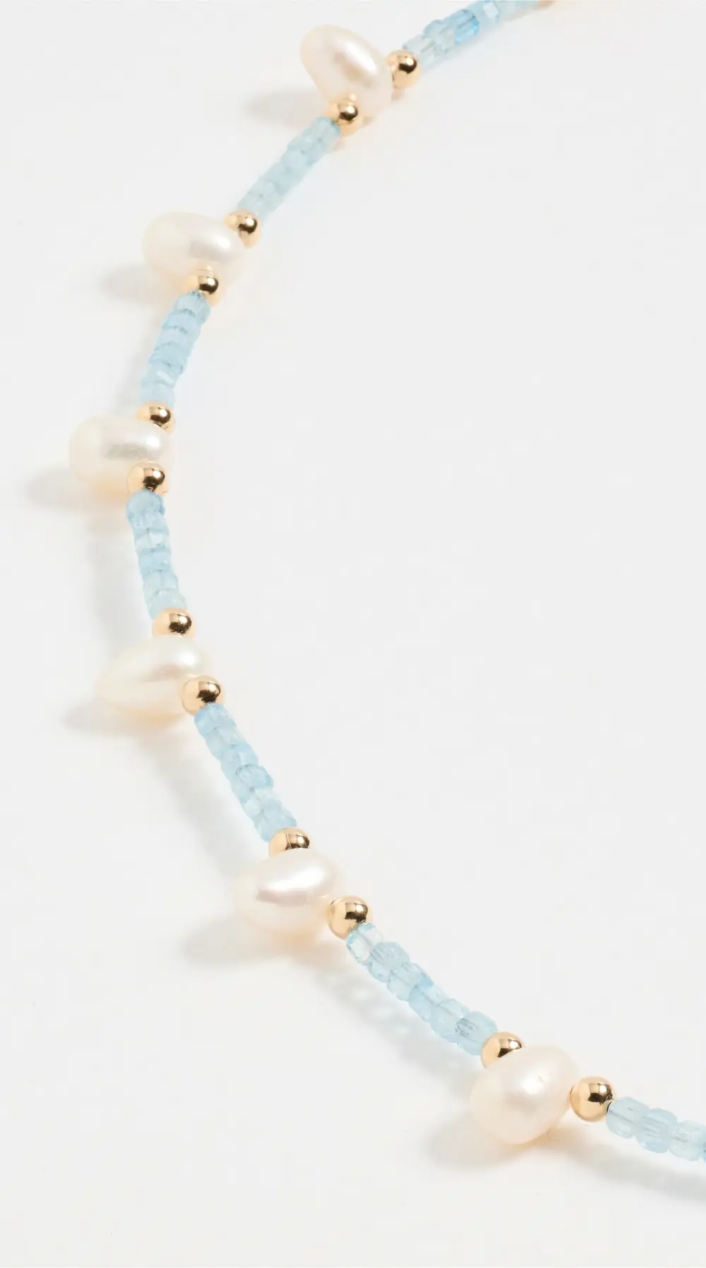 JIA JIA 14k Aquamarine Pearl Gold Bead Necklace