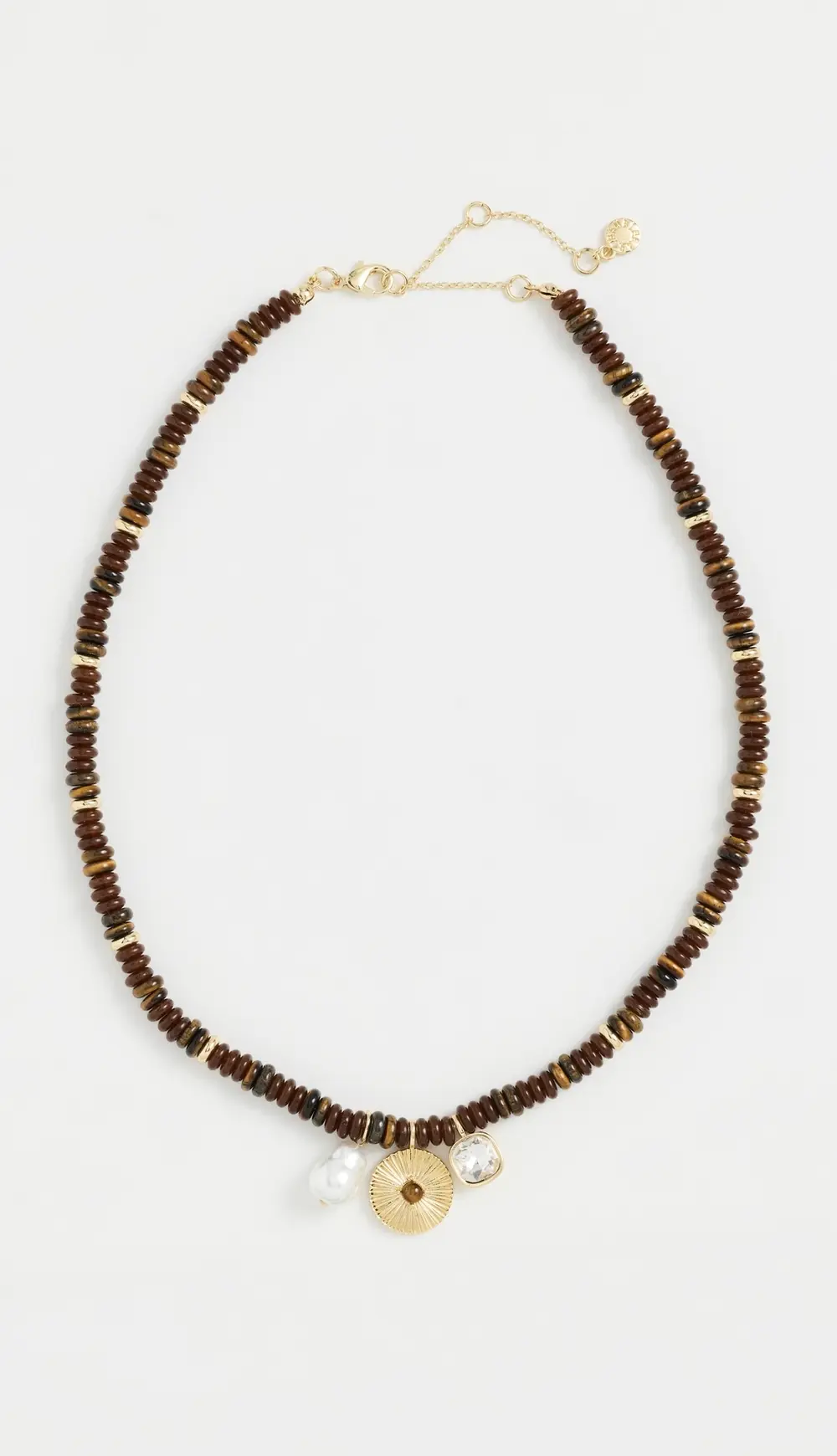 BaubleBar Malia Semi-Precious Charm Necklace