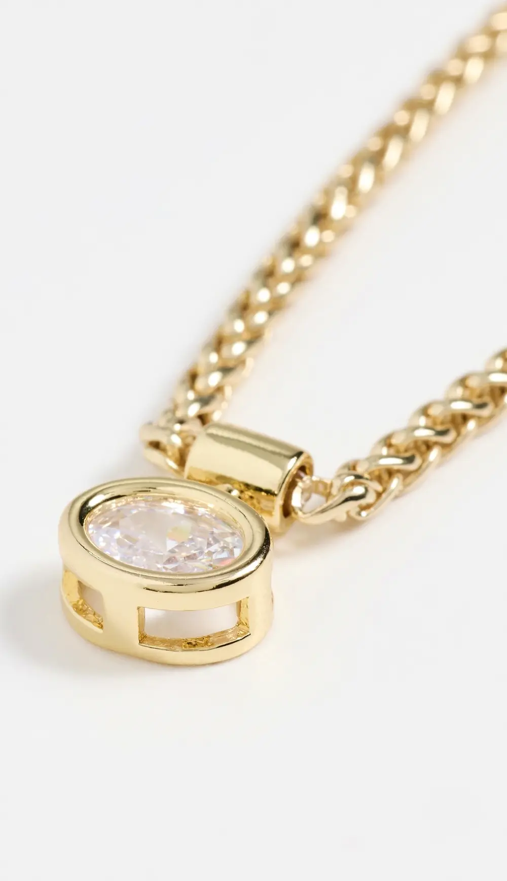 SHASHI Bezel Solitaire Olympia Necklace