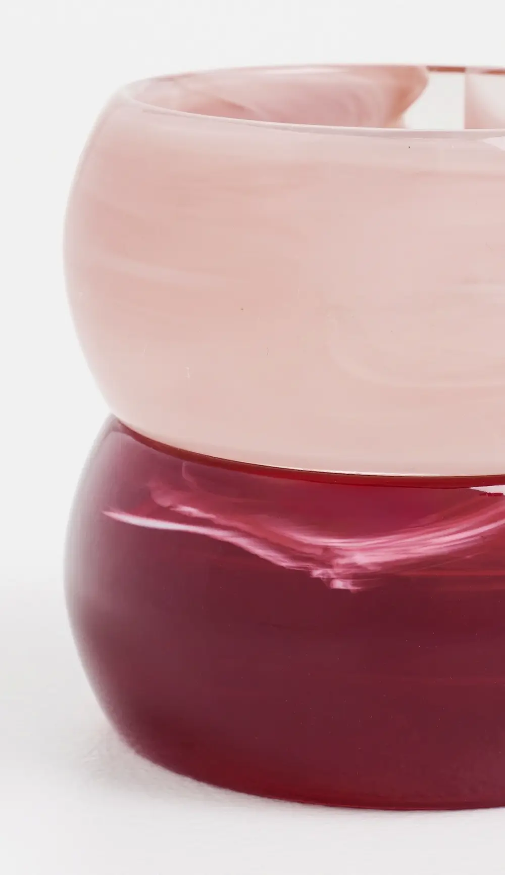 By Adina Eden Berry Blush Resin Bangle Stack Set