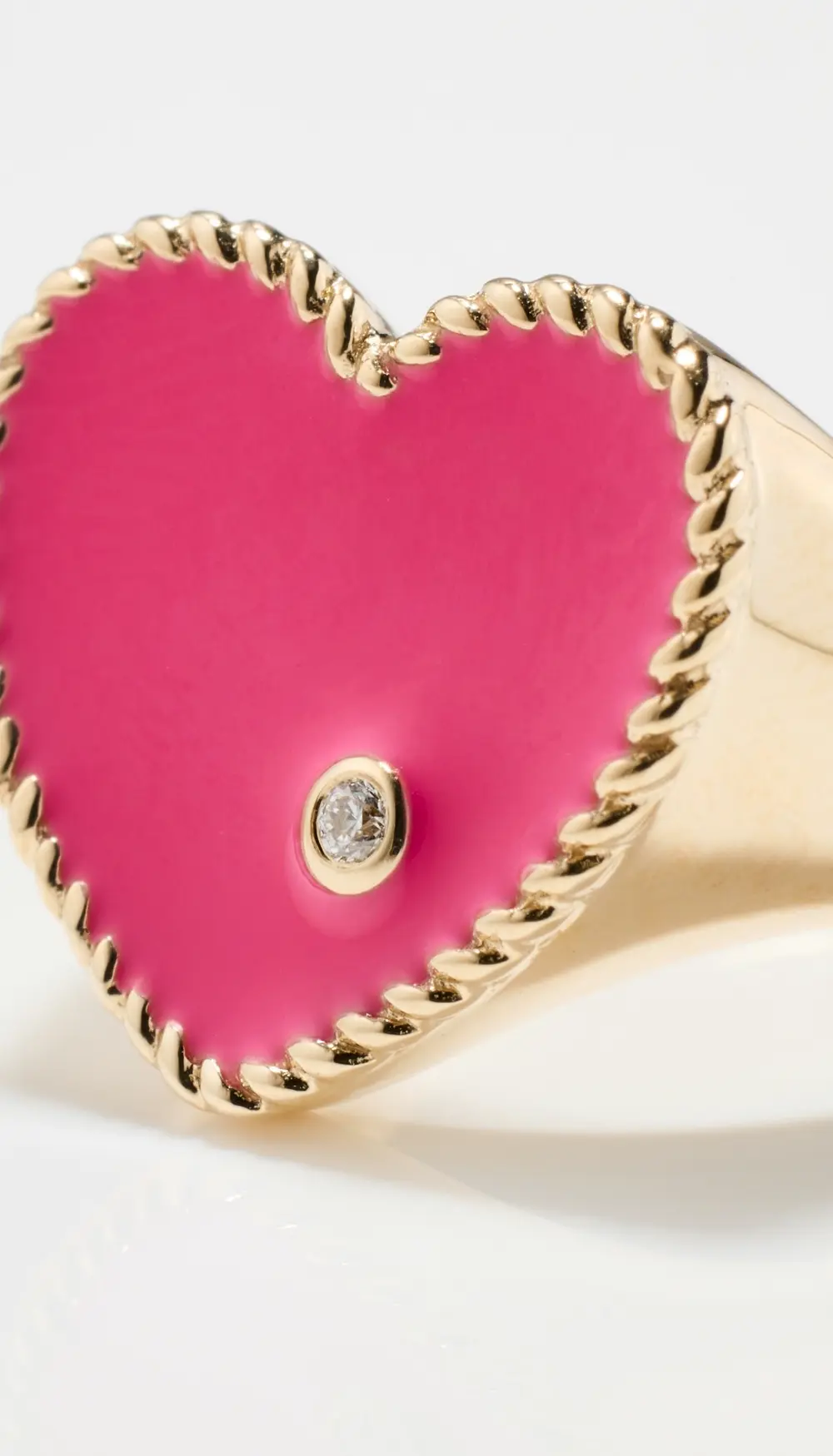 Yvonne Leon Chevaliere Coeur Neon Rose Ring