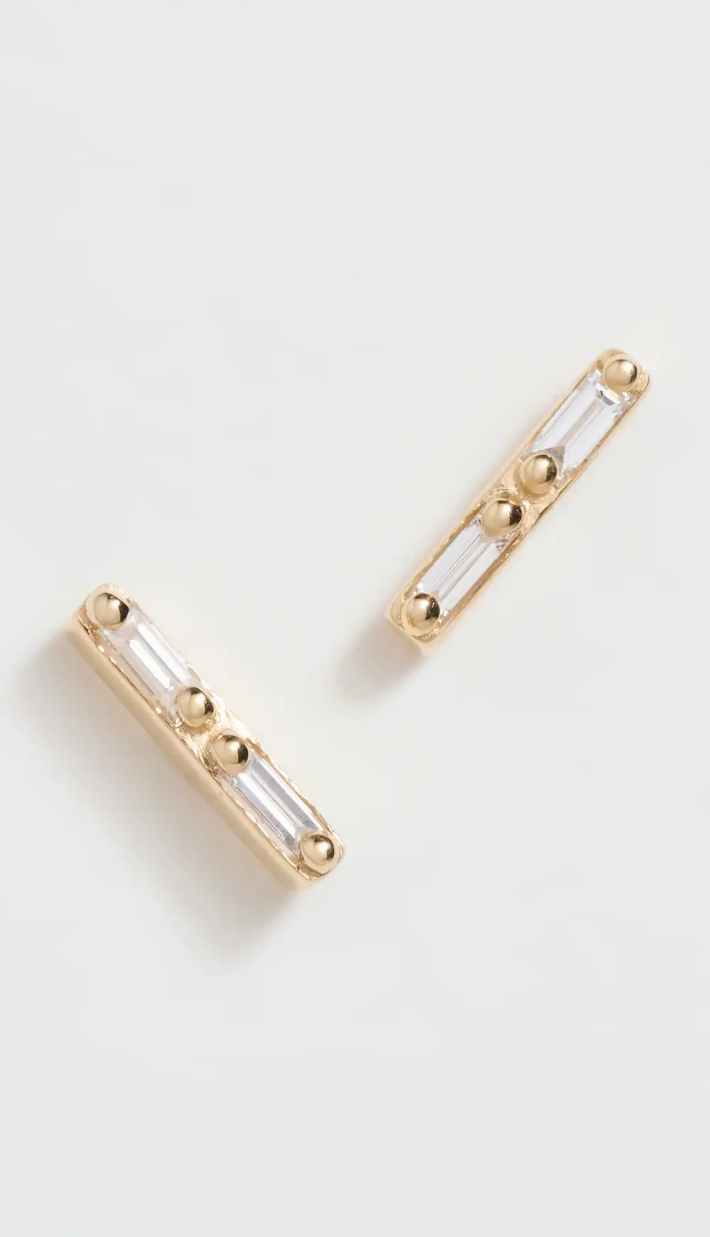 Kalan by Suzanne Kalan 14k Baguette Diamond Stick Studs