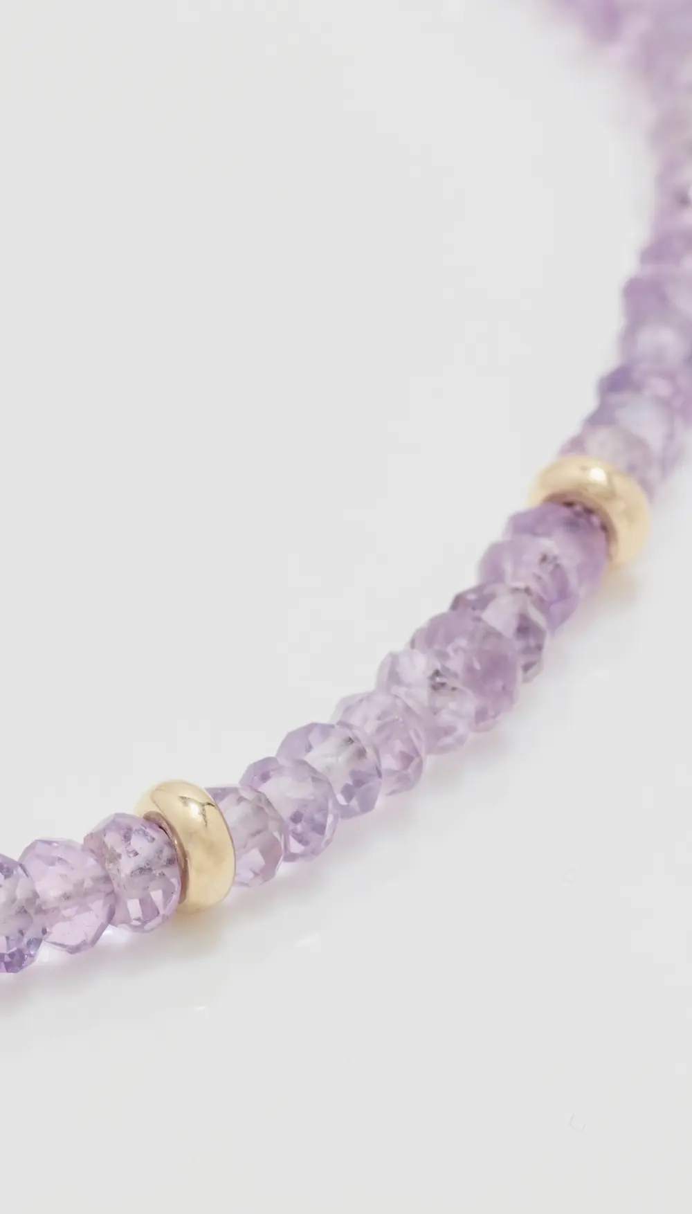 EF Collection 14k Amethyst Birthstone Bead Bracelet