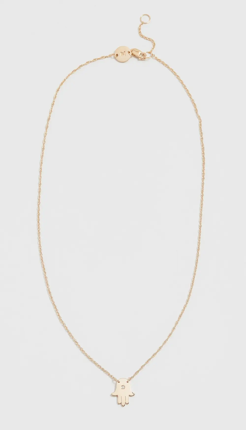 Jennifer Zeuner Jewelry Mini Hamsa Diamond Necklace