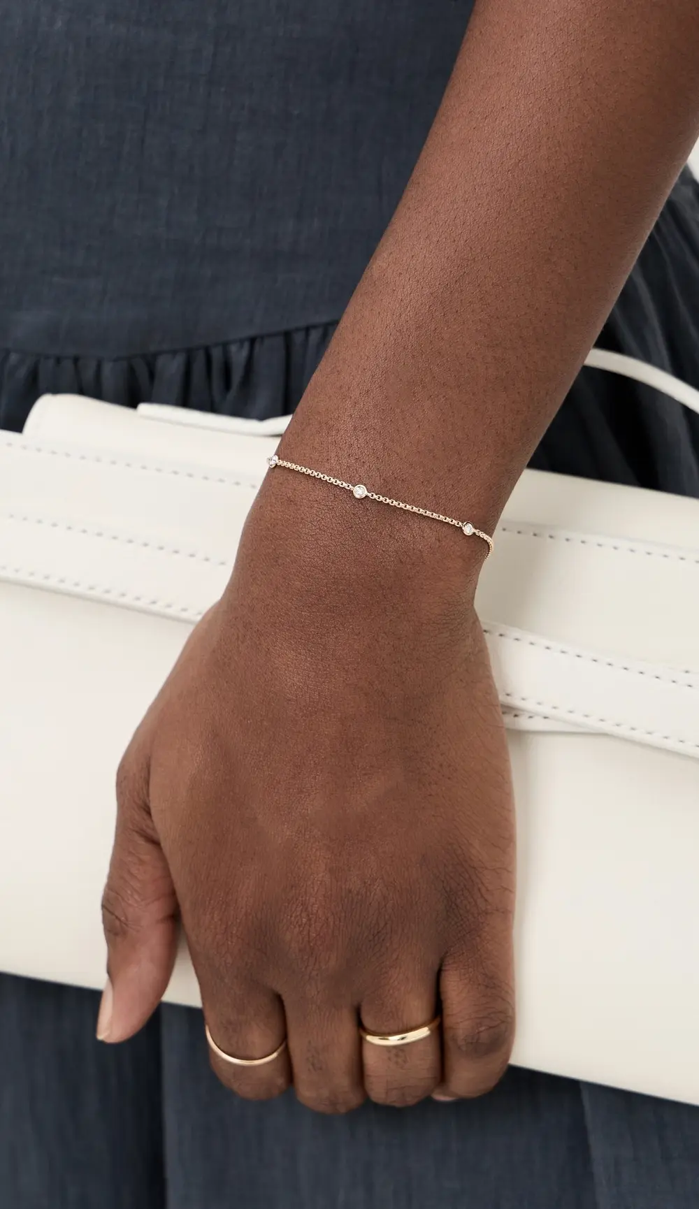 Zoe Chicco 14k Gold Floating Diamond Box Chain Bracelet