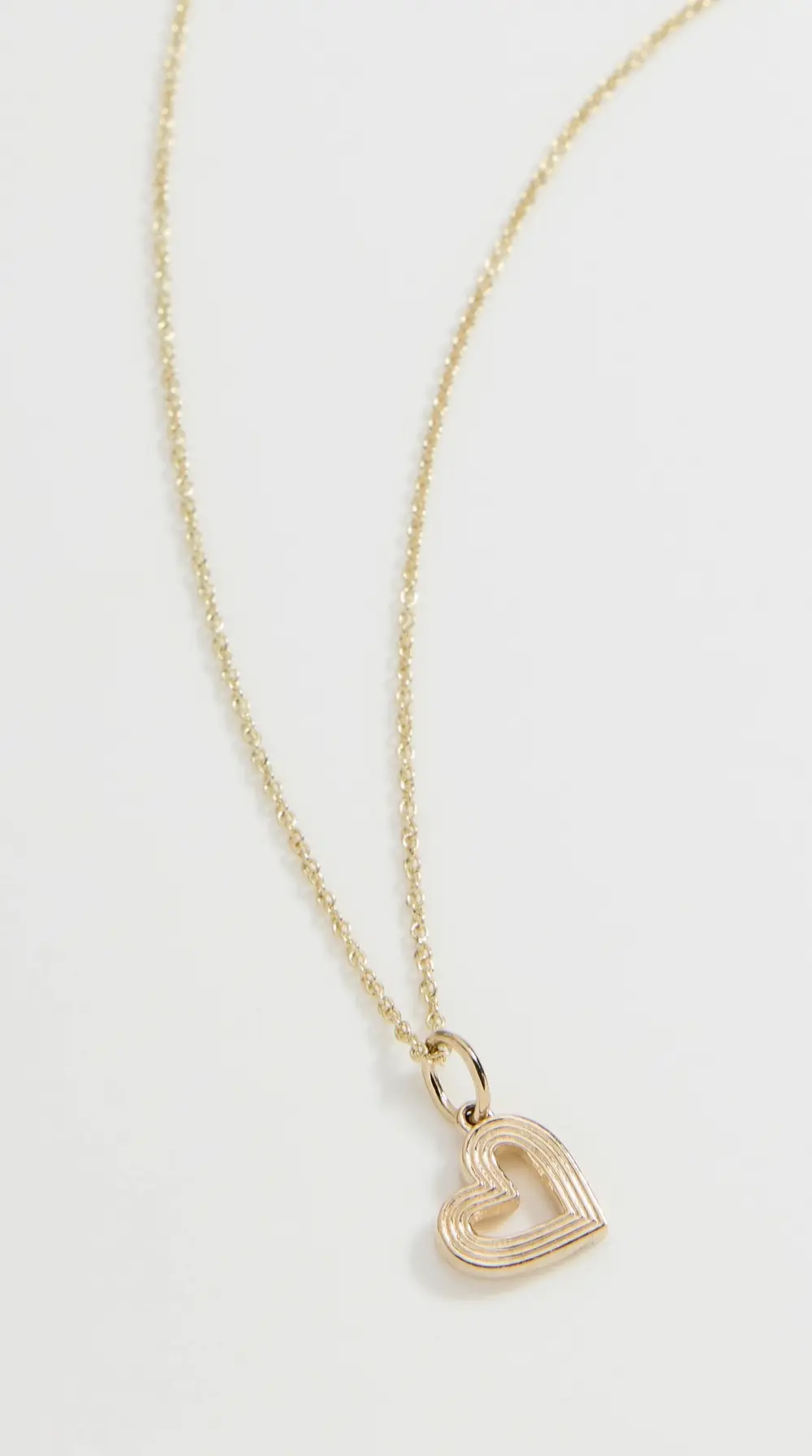 Sydney Evan 14k Fluted Heart Charm Necklace