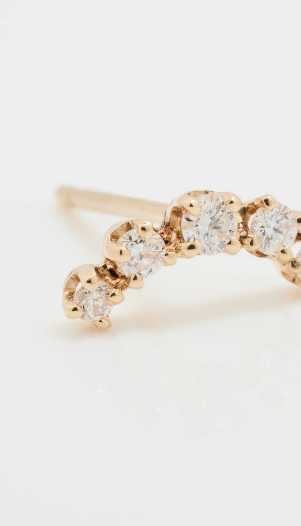 Zoe Chicco 14k Graduated Curved Prong Set Earring Stud