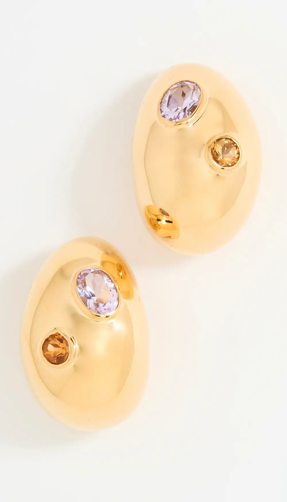 Lizzie Fortunato Mini Arp Earrings In Studded Gold