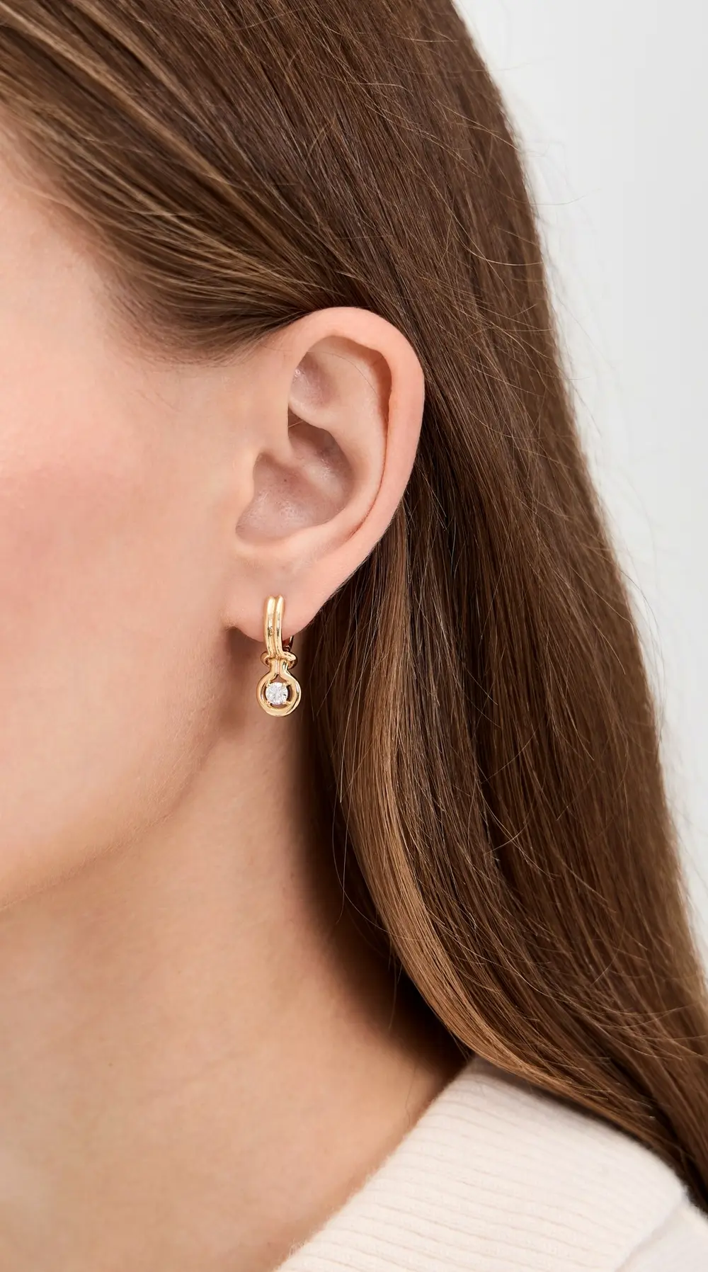 Melissa Kaye 18k Rocky Earrings