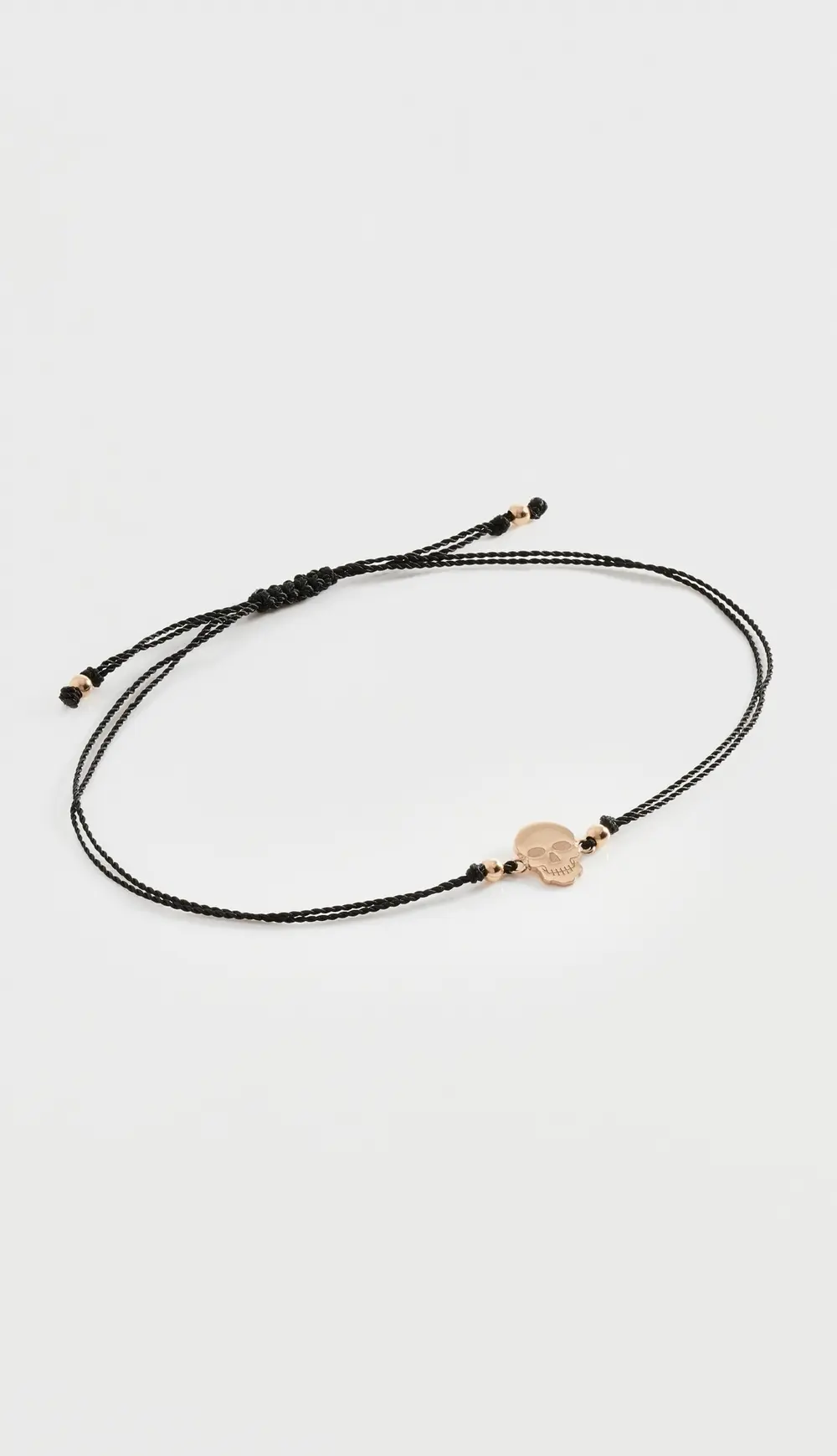Zoe Chicco 14k Gold Midi Bitty Skull Cord Bracelet