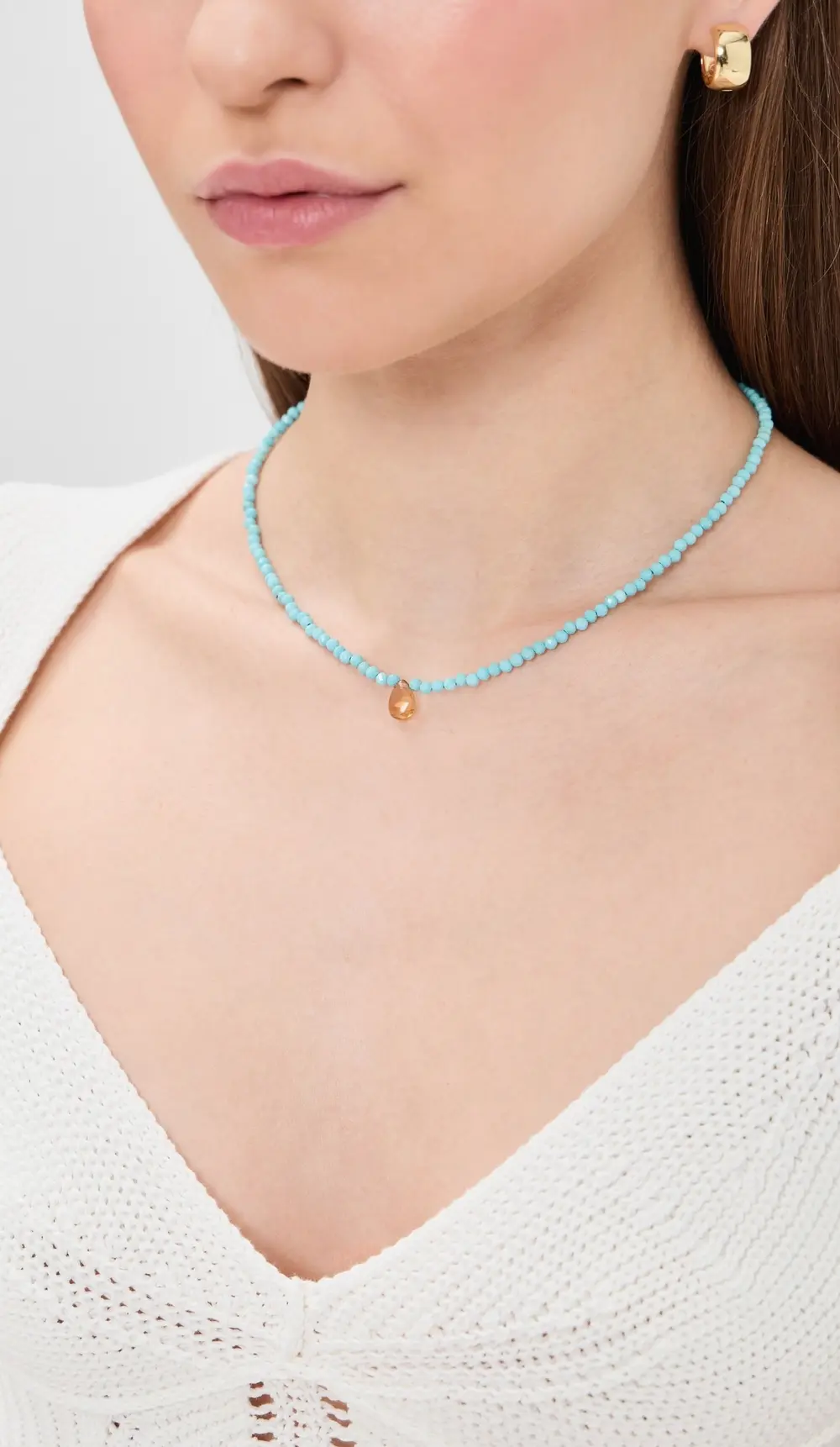 JIA JIA 14k Turquoise Citrine Teardrop Necklace